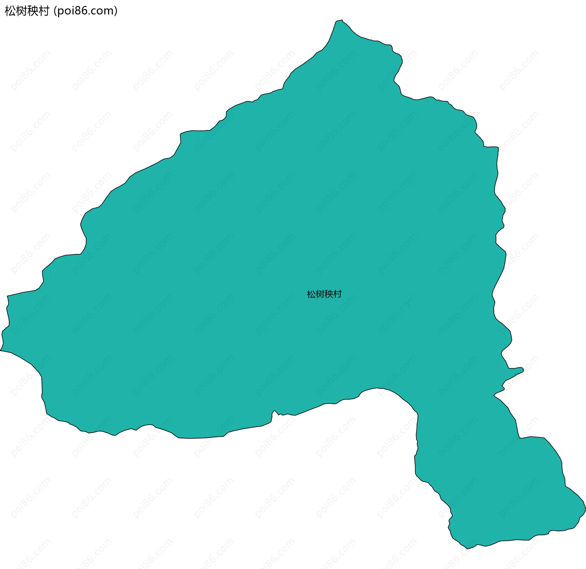 松树秧村边界地图