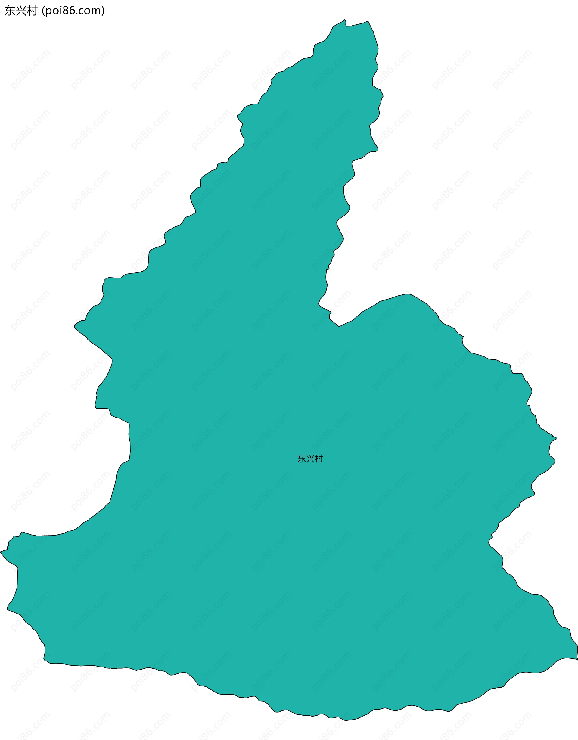 东兴村边界地图