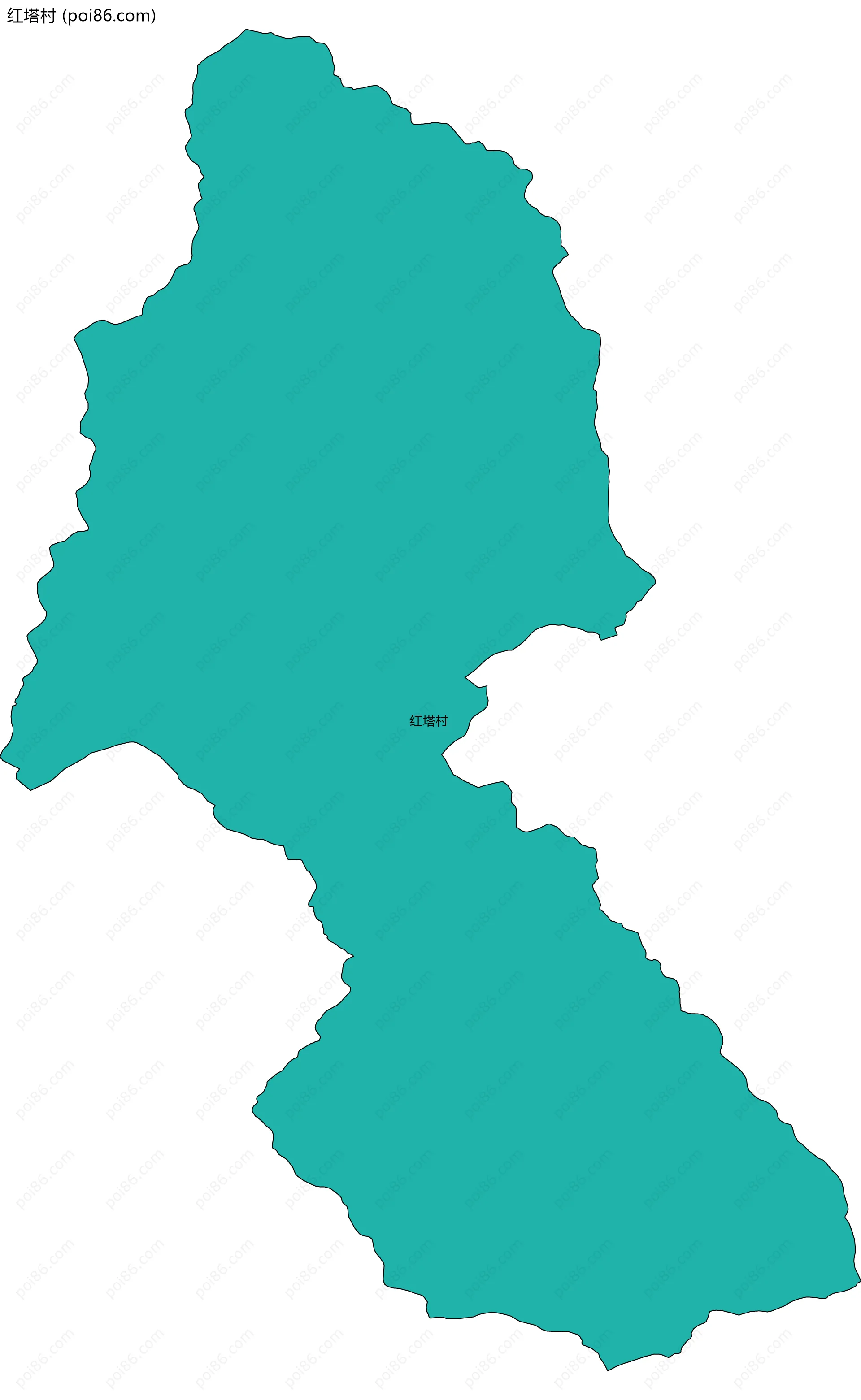 红塔村边界地图