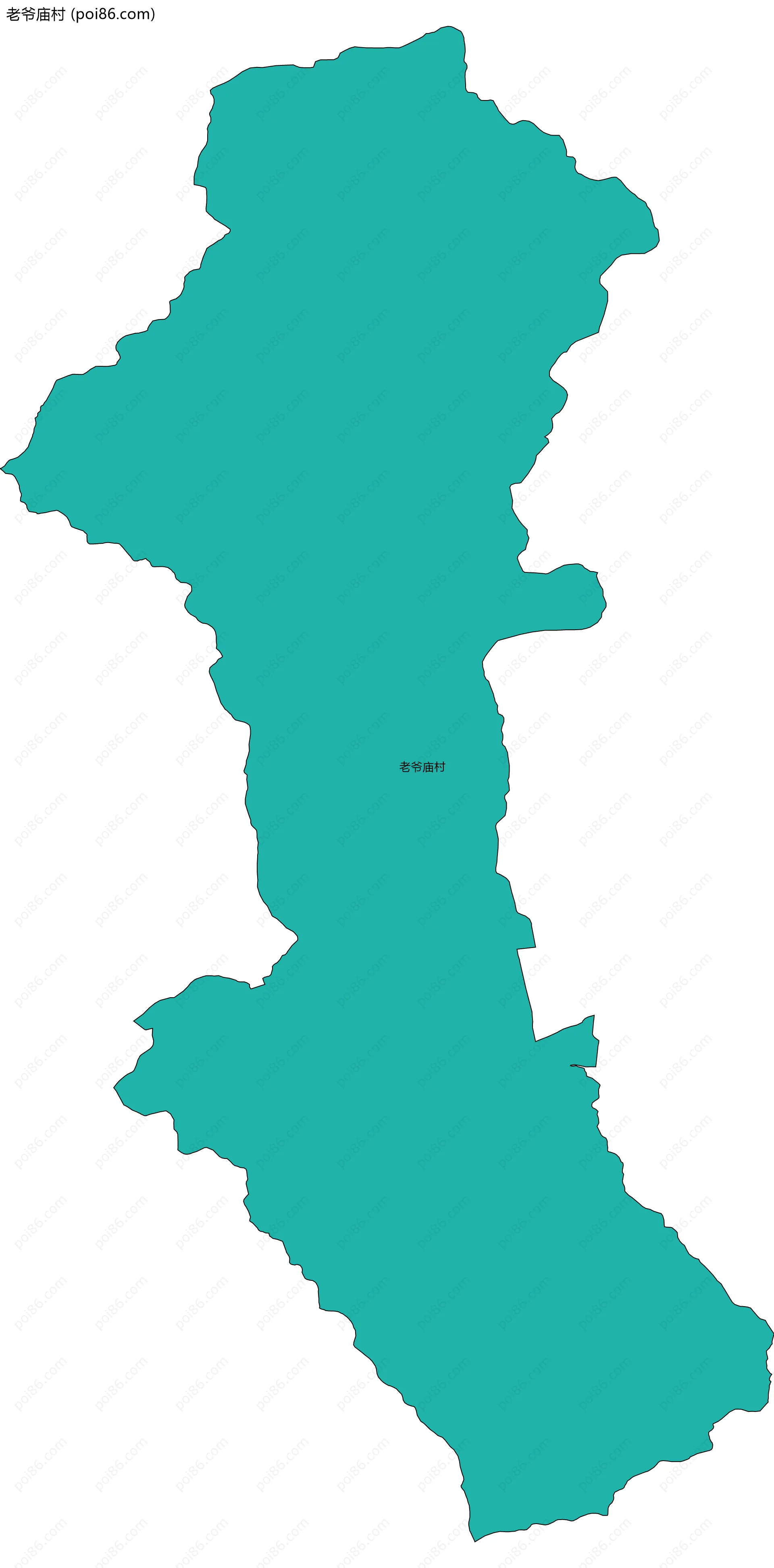 老爷庙村边界地图