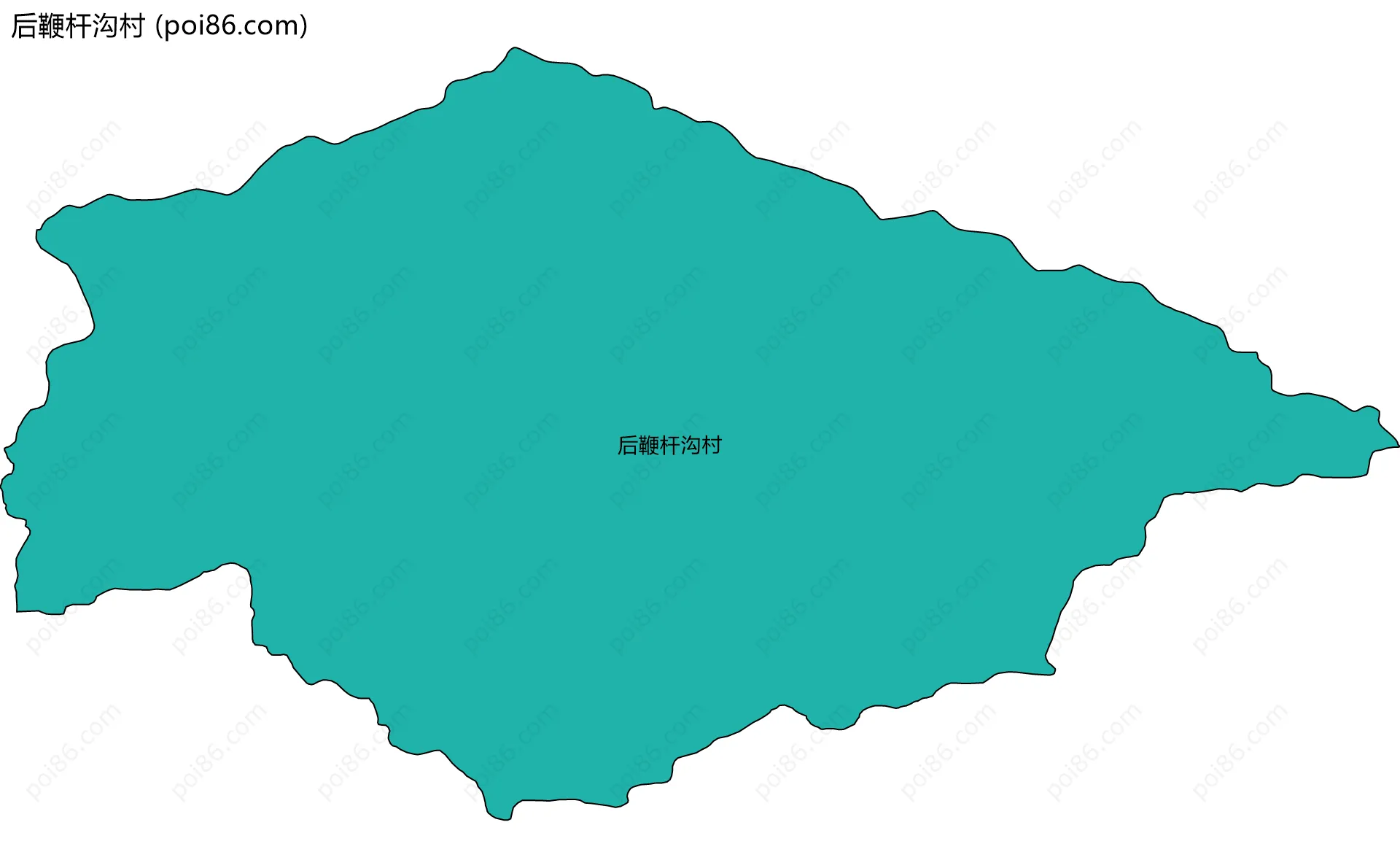后鞭杆沟村边界地图
