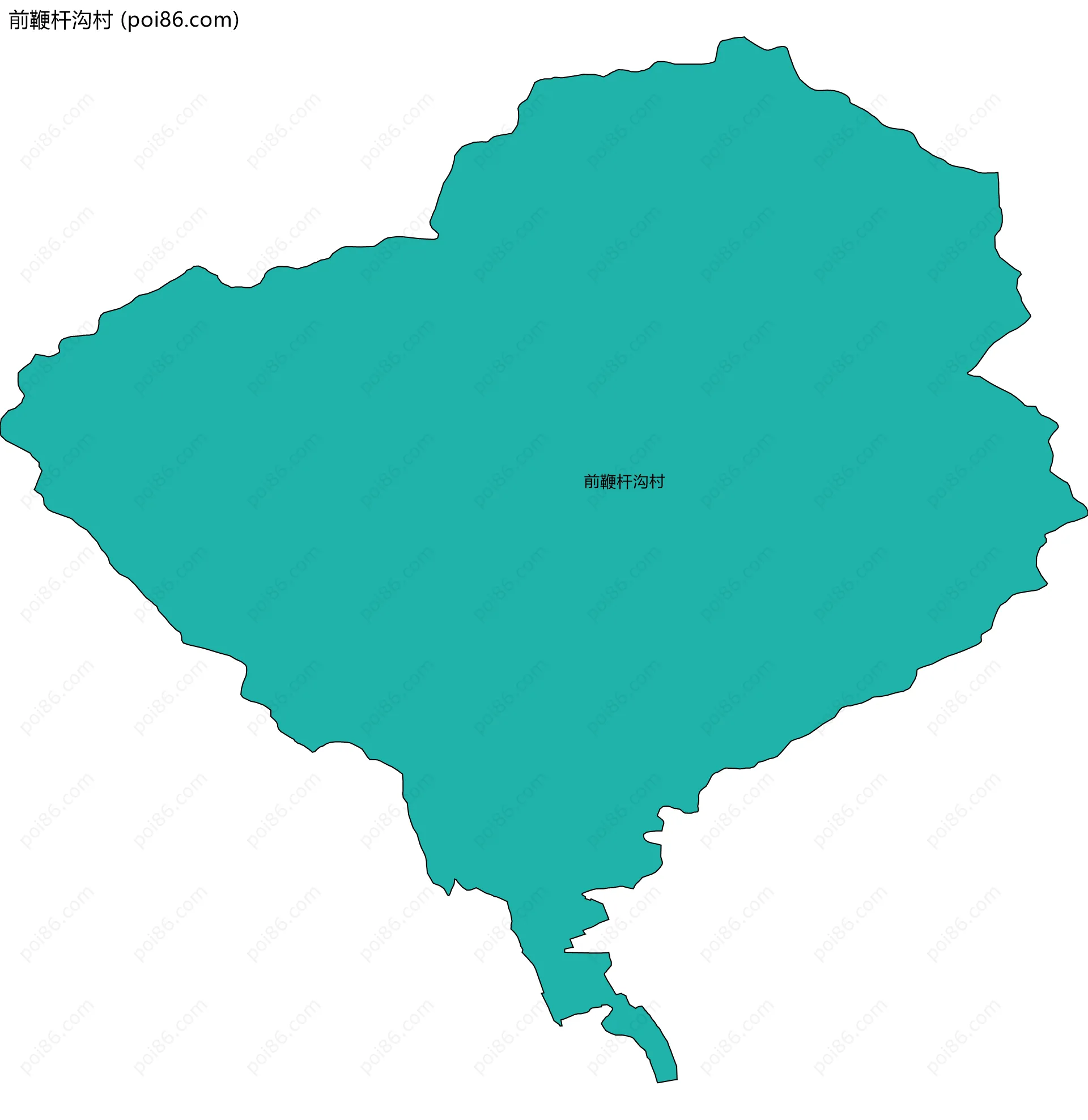 前鞭杆沟村边界地图