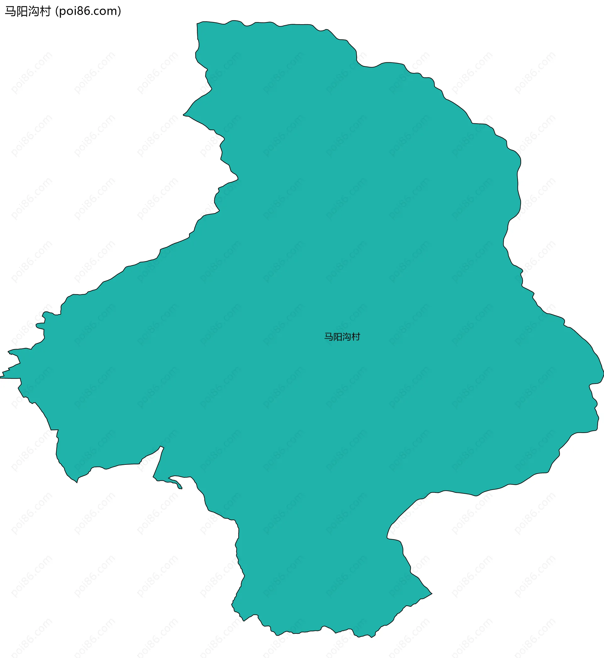 马阳沟村边界地图