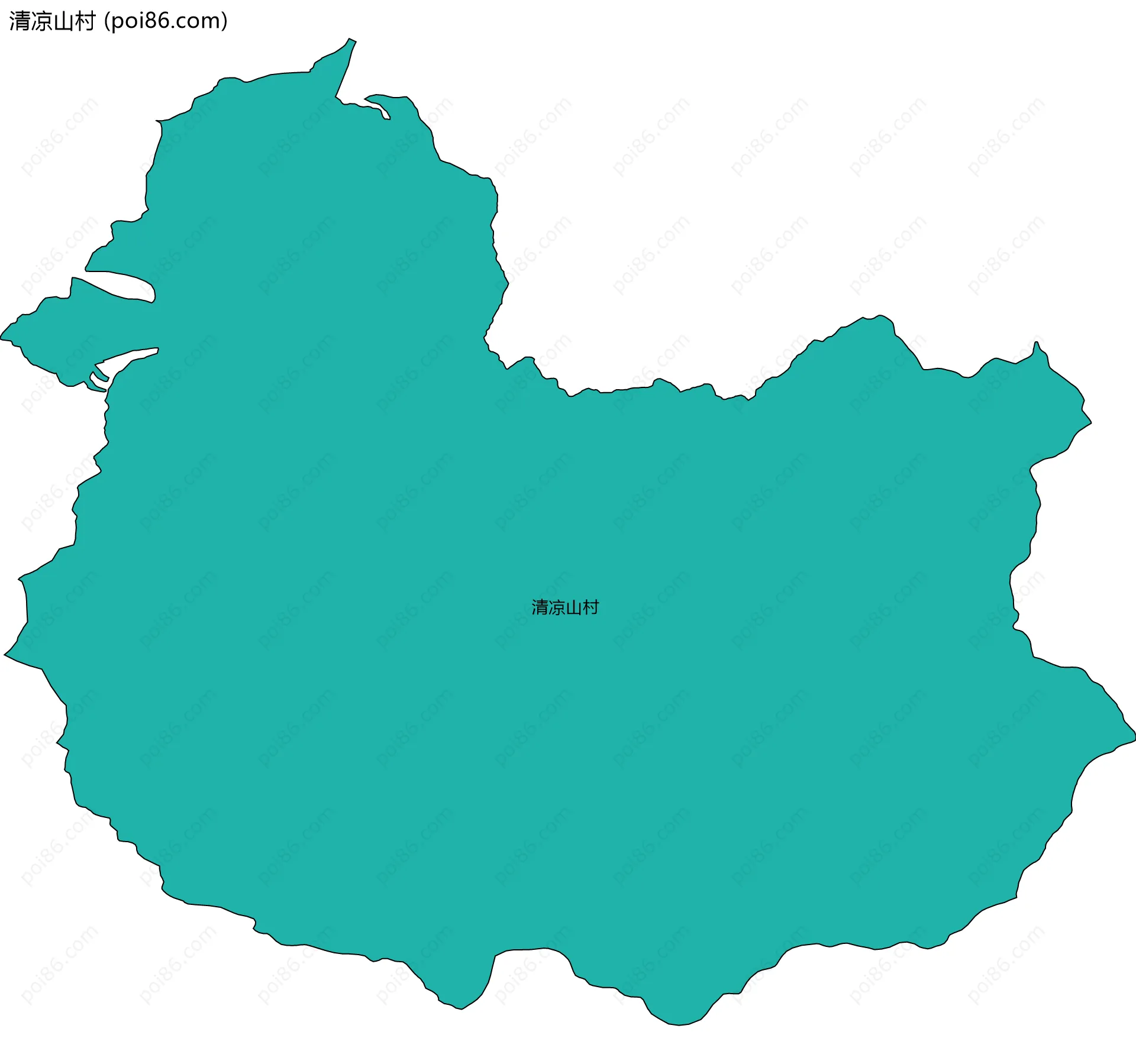 清凉山村边界地图