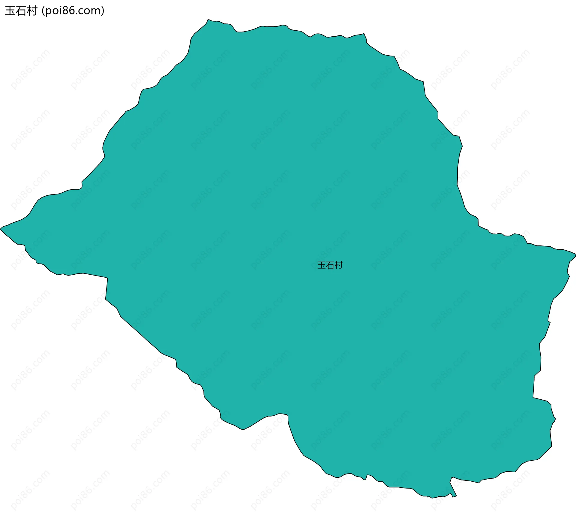 玉石村边界地图