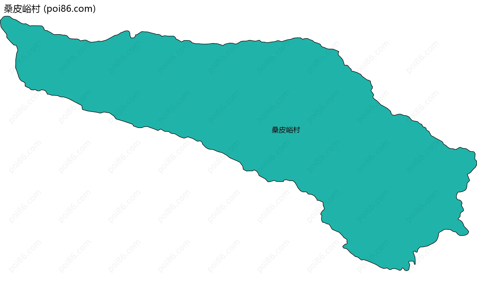 桑皮峪村边界地图