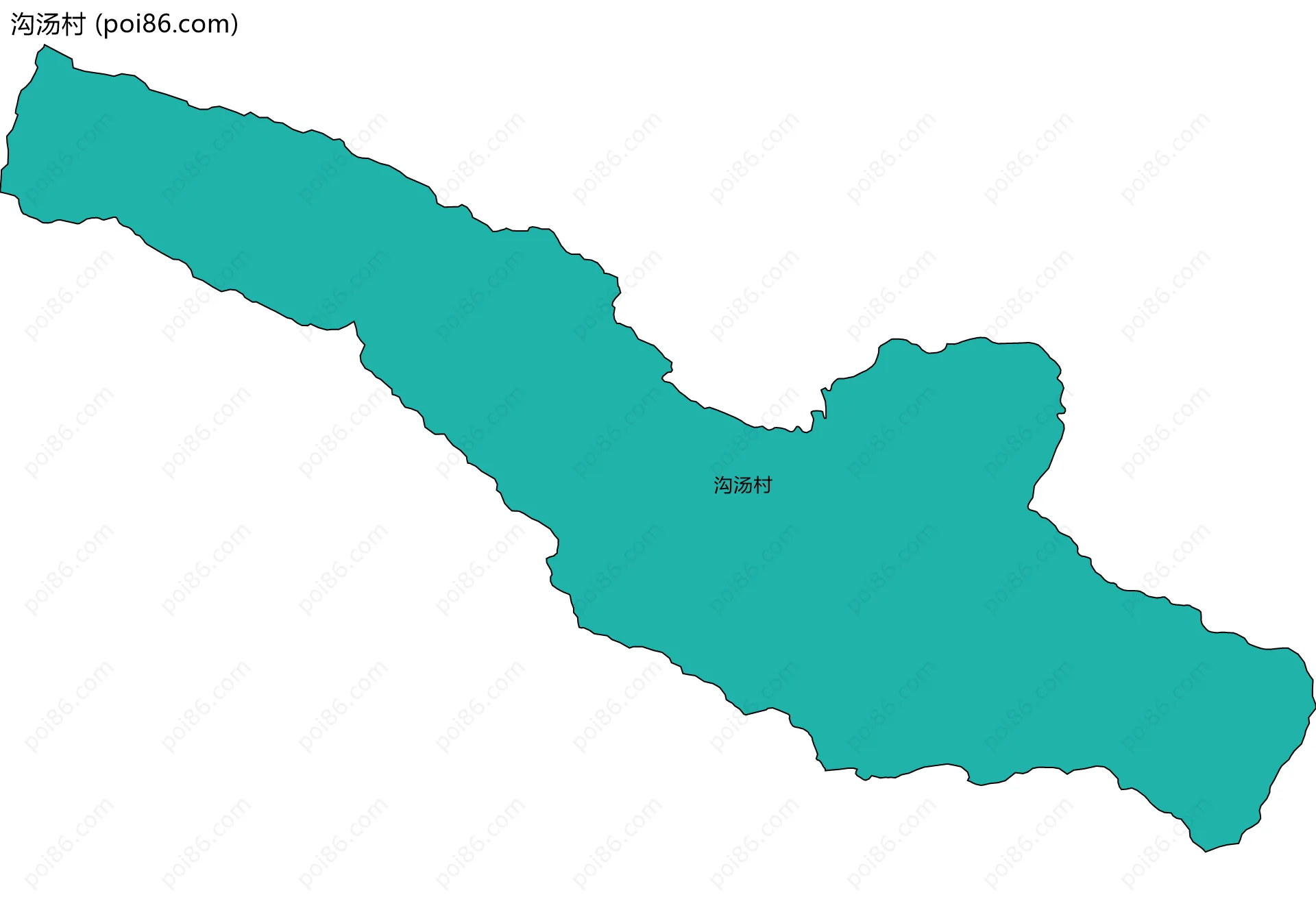 沟汤村边界地图