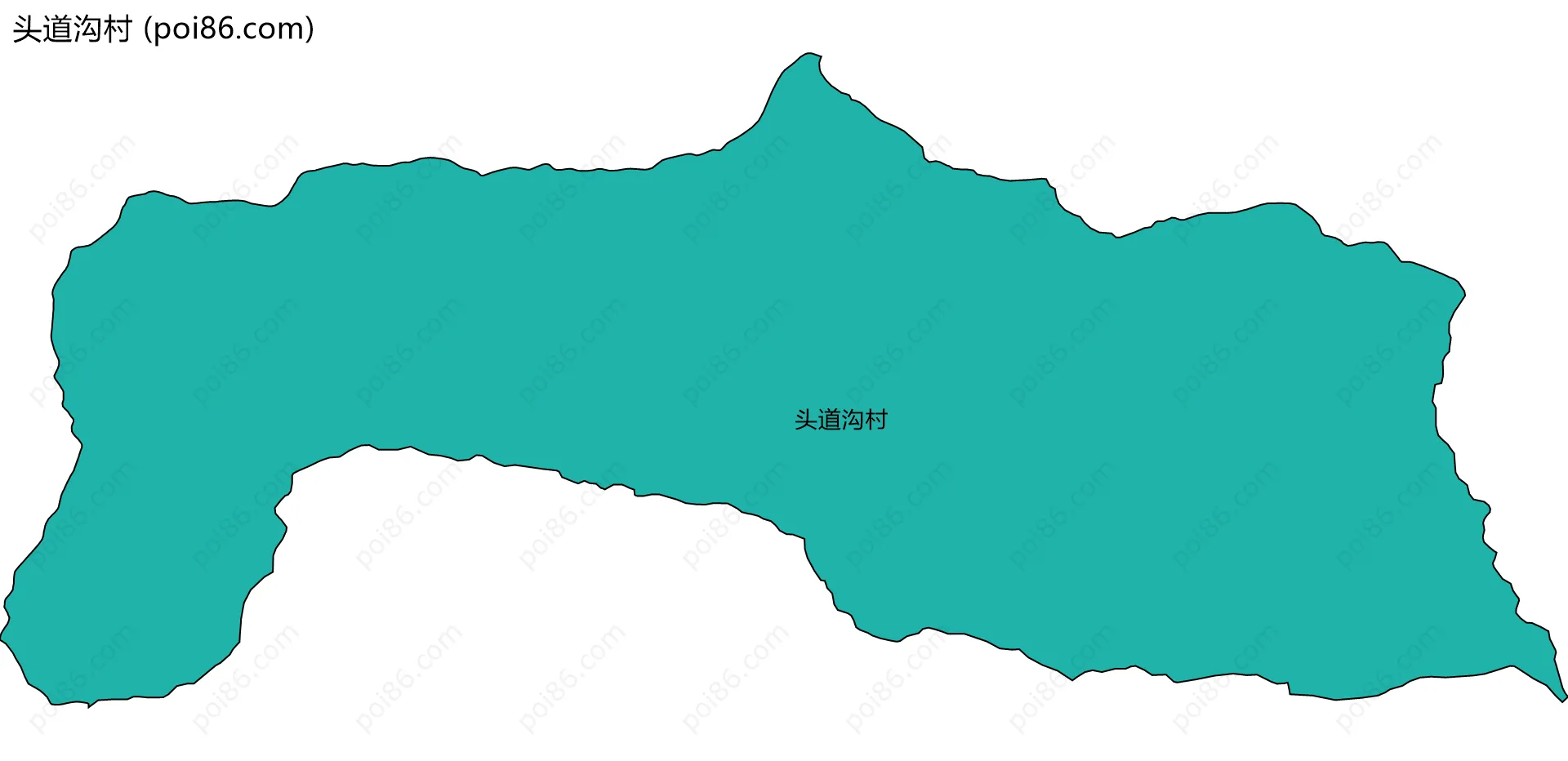 头道沟村边界地图