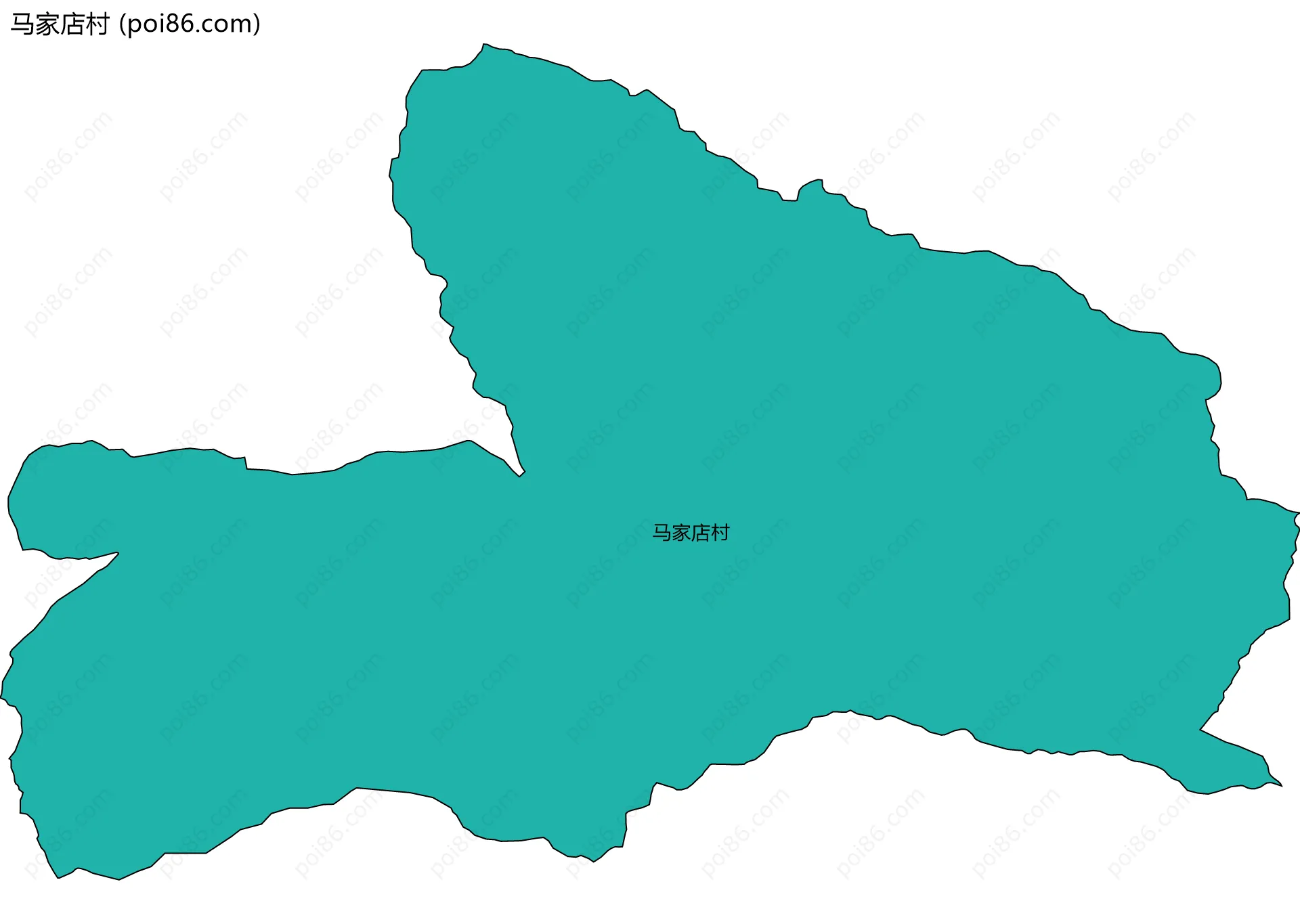 马家店村边界地图