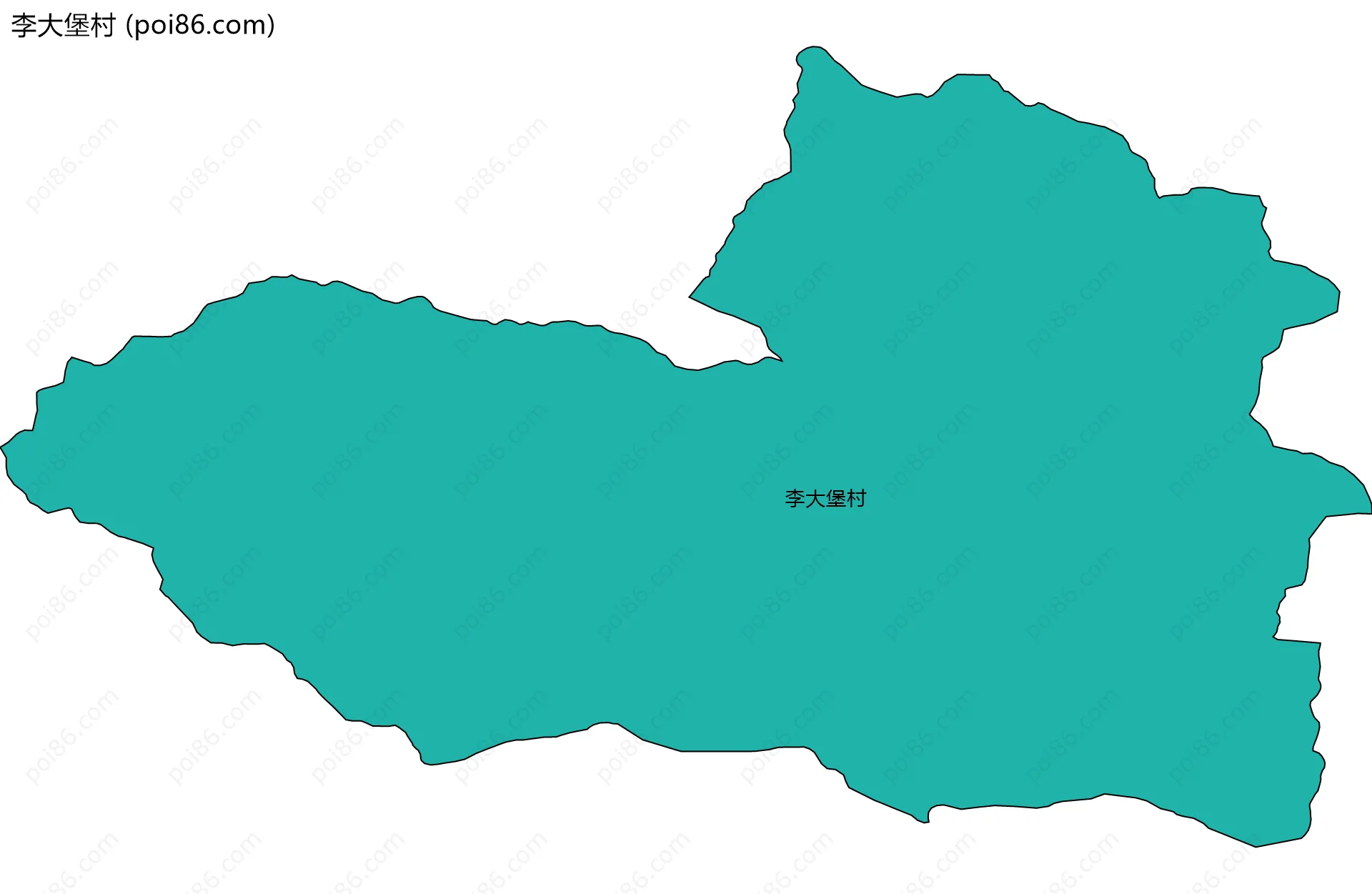 李大堡村边界地图