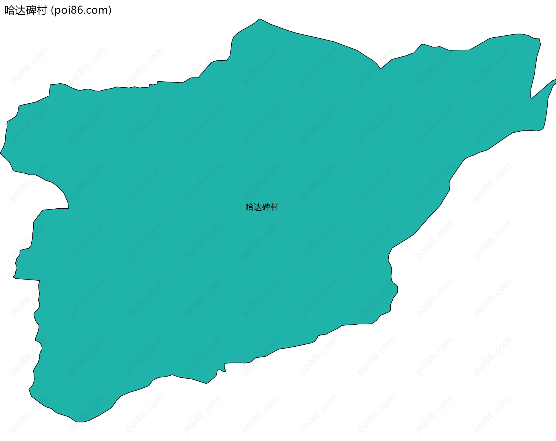 哈达碑村边界地图