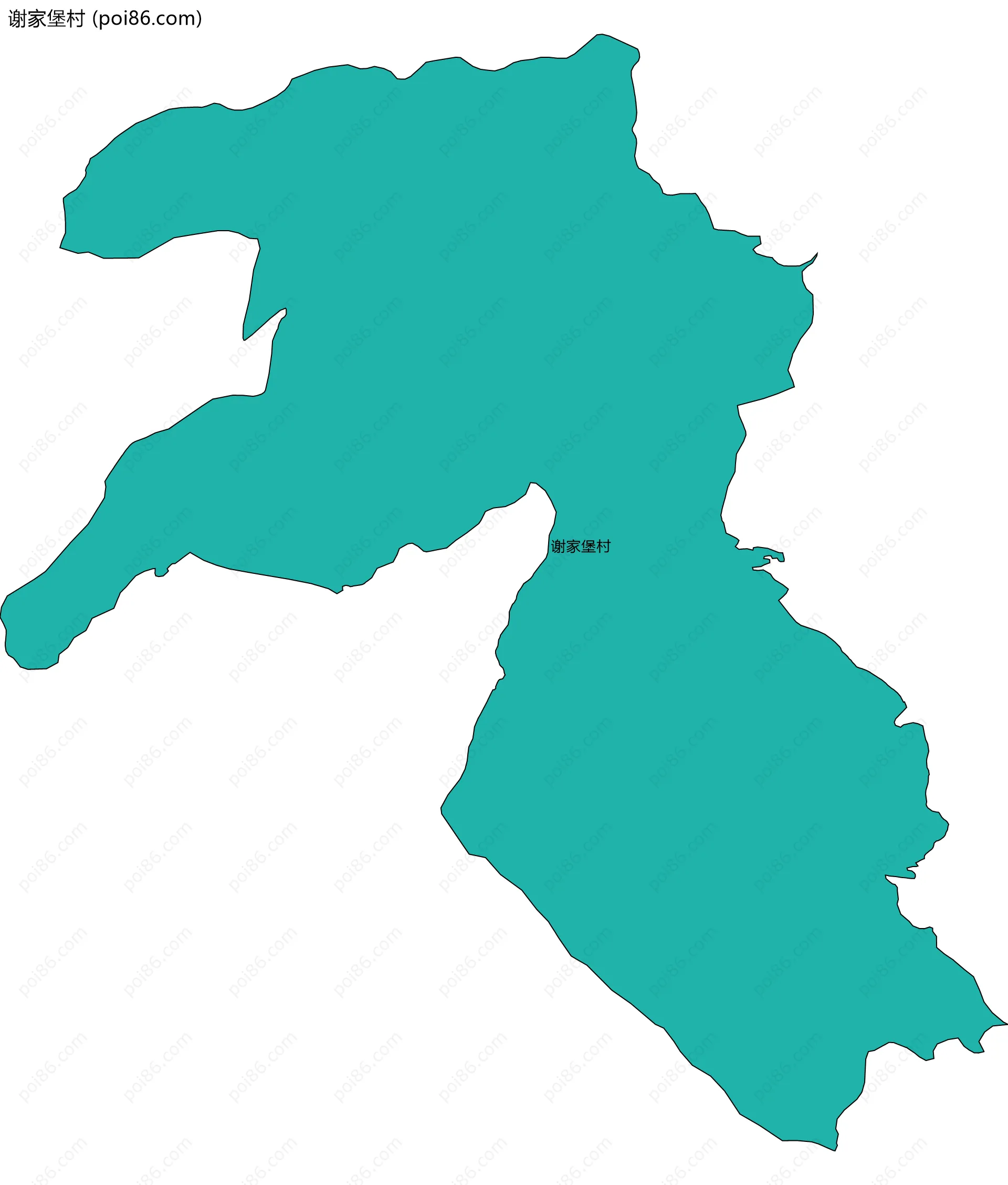 谢家堡村边界地图