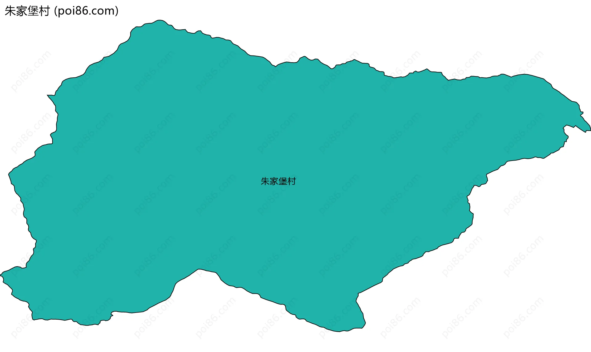 朱家堡村边界地图