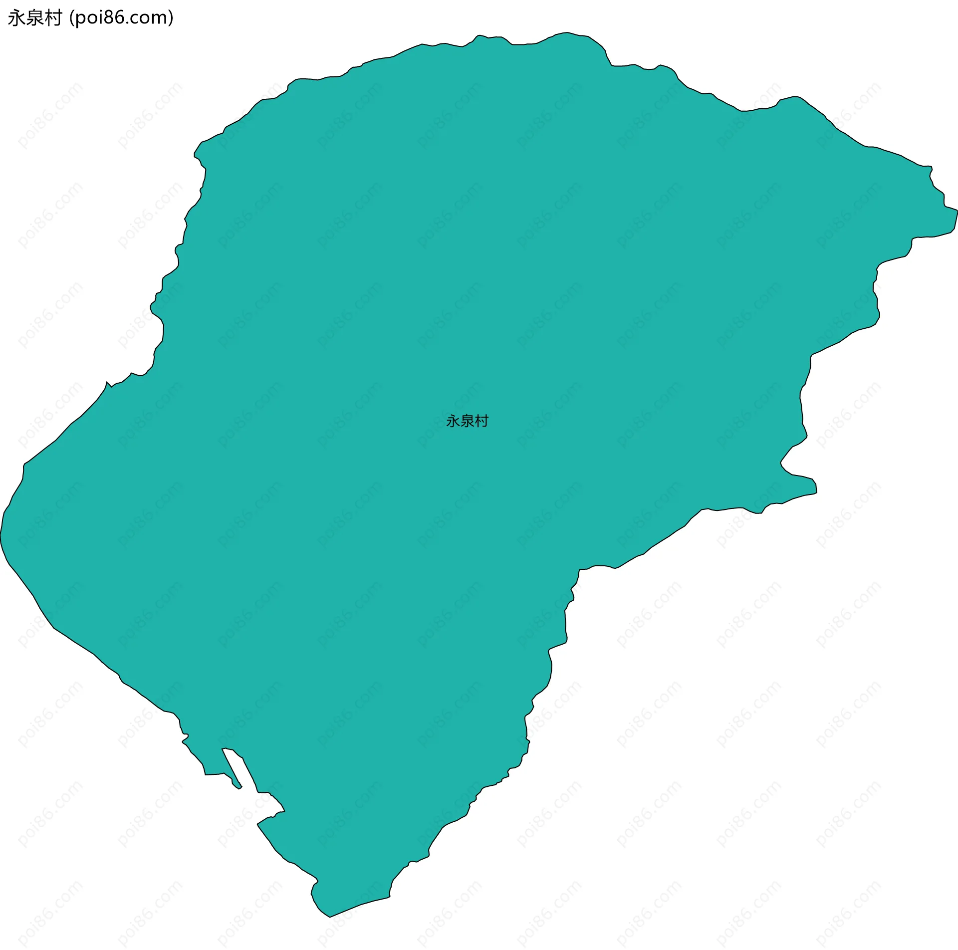 永泉村边界地图