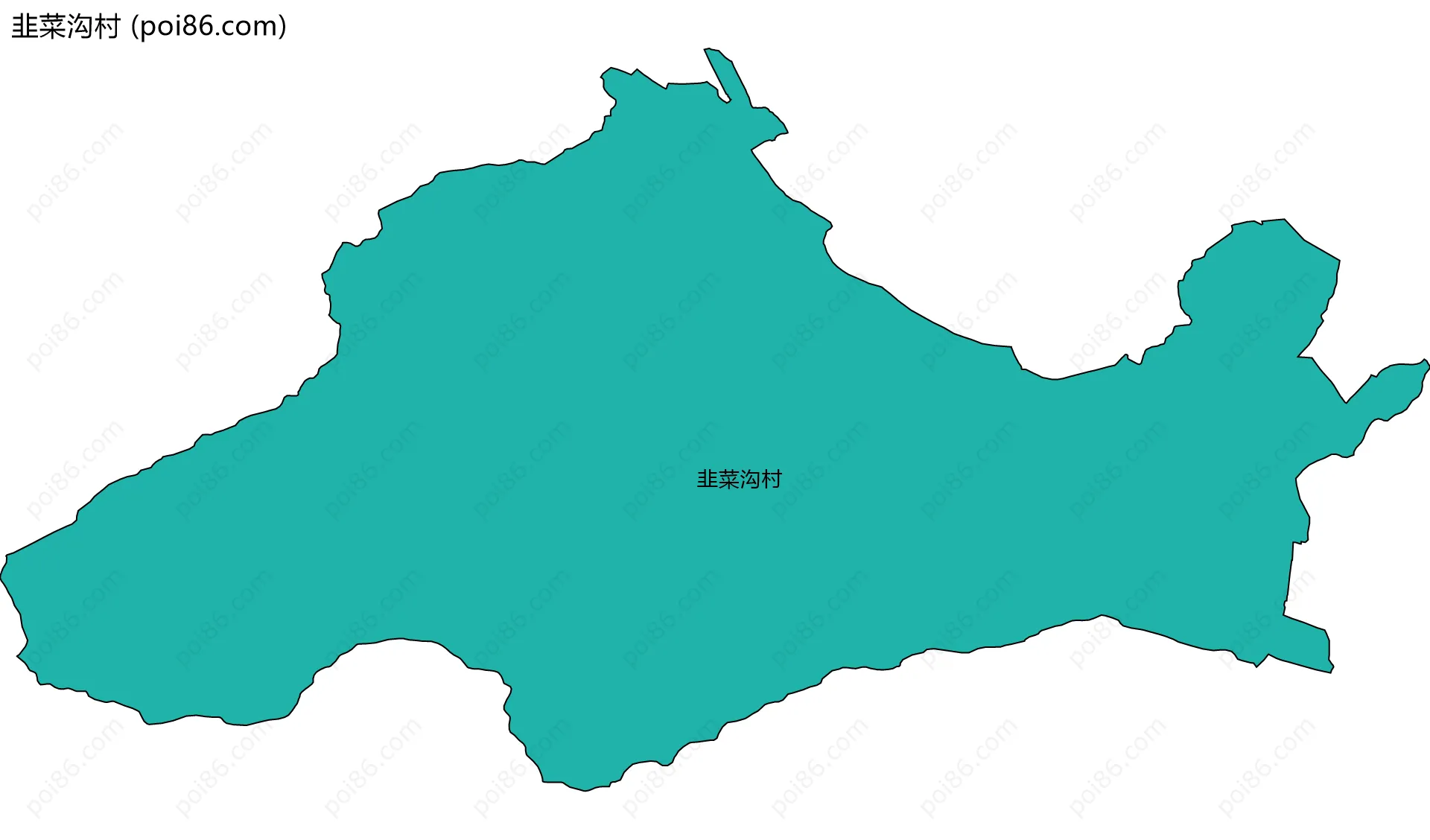 韭菜沟村边界地图