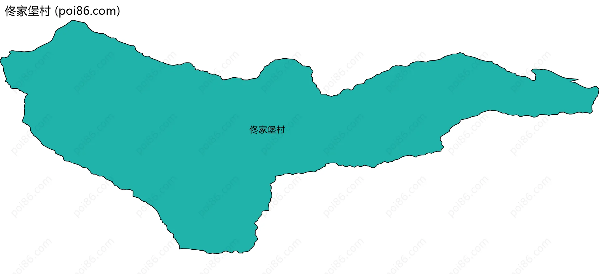 佟家堡村边界地图
