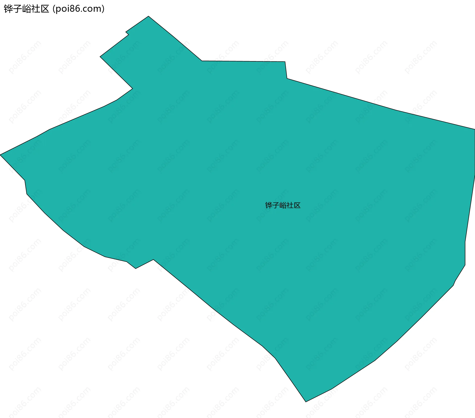铧子峪社区边界地图