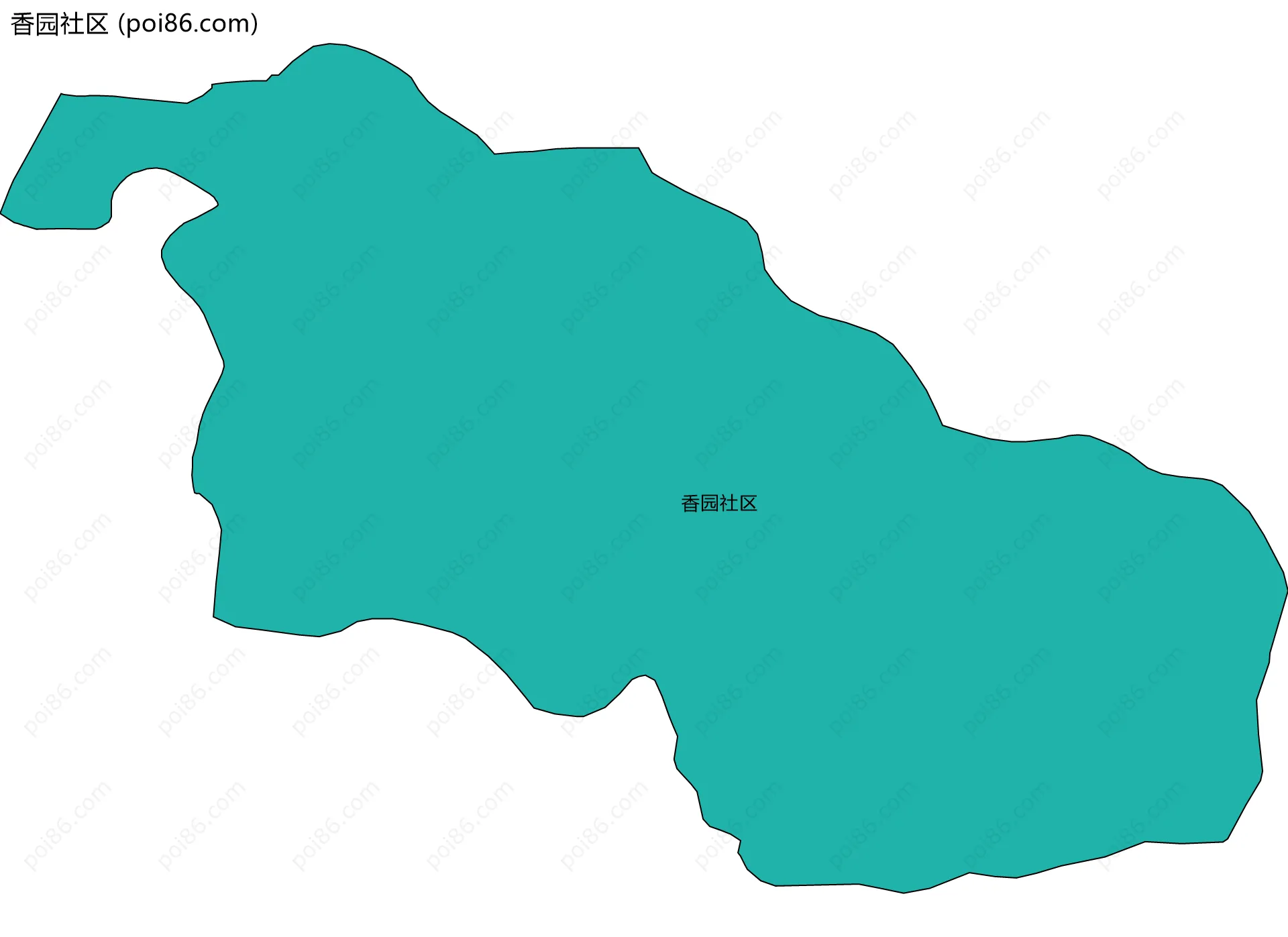 香园社区边界地图