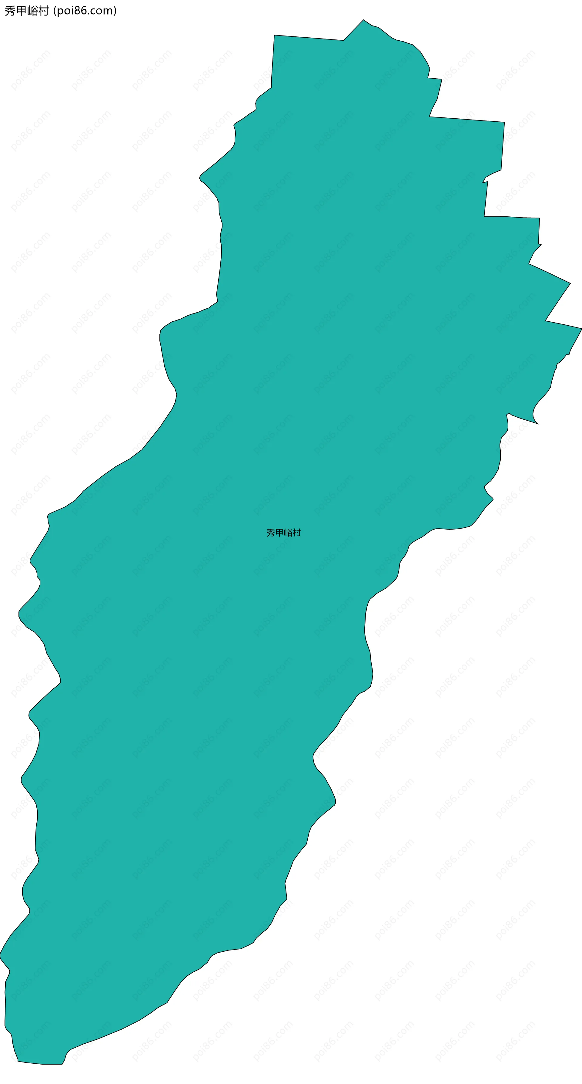 秀甲峪村边界地图