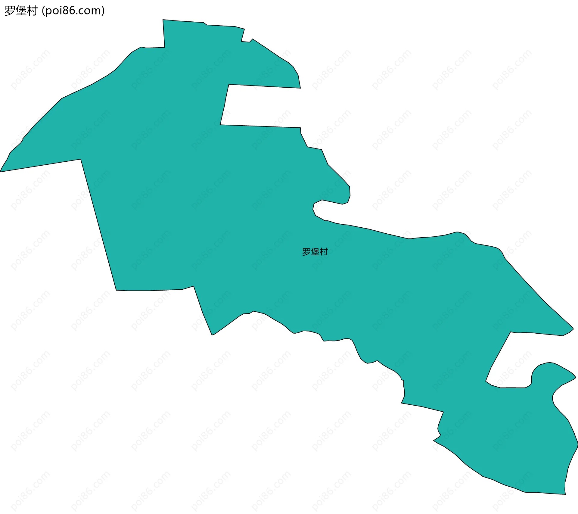 罗堡村边界地图