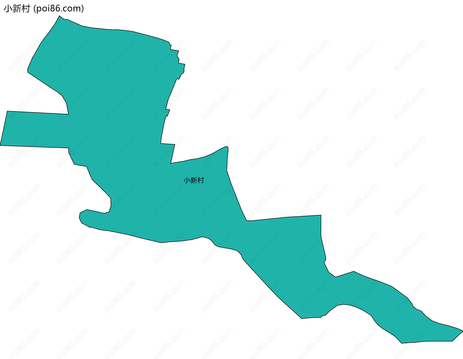 小新村边界地图