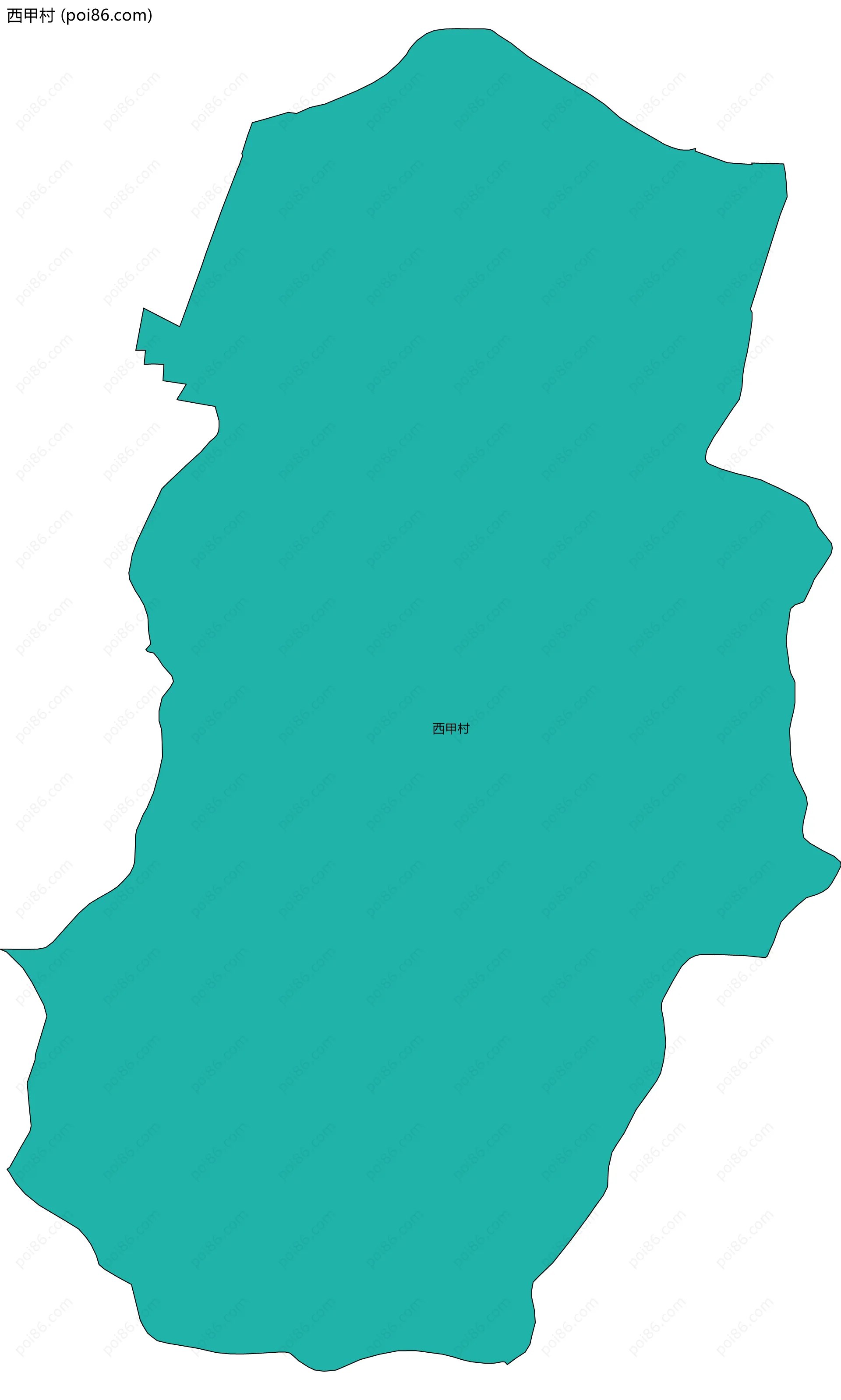 西甲村边界地图