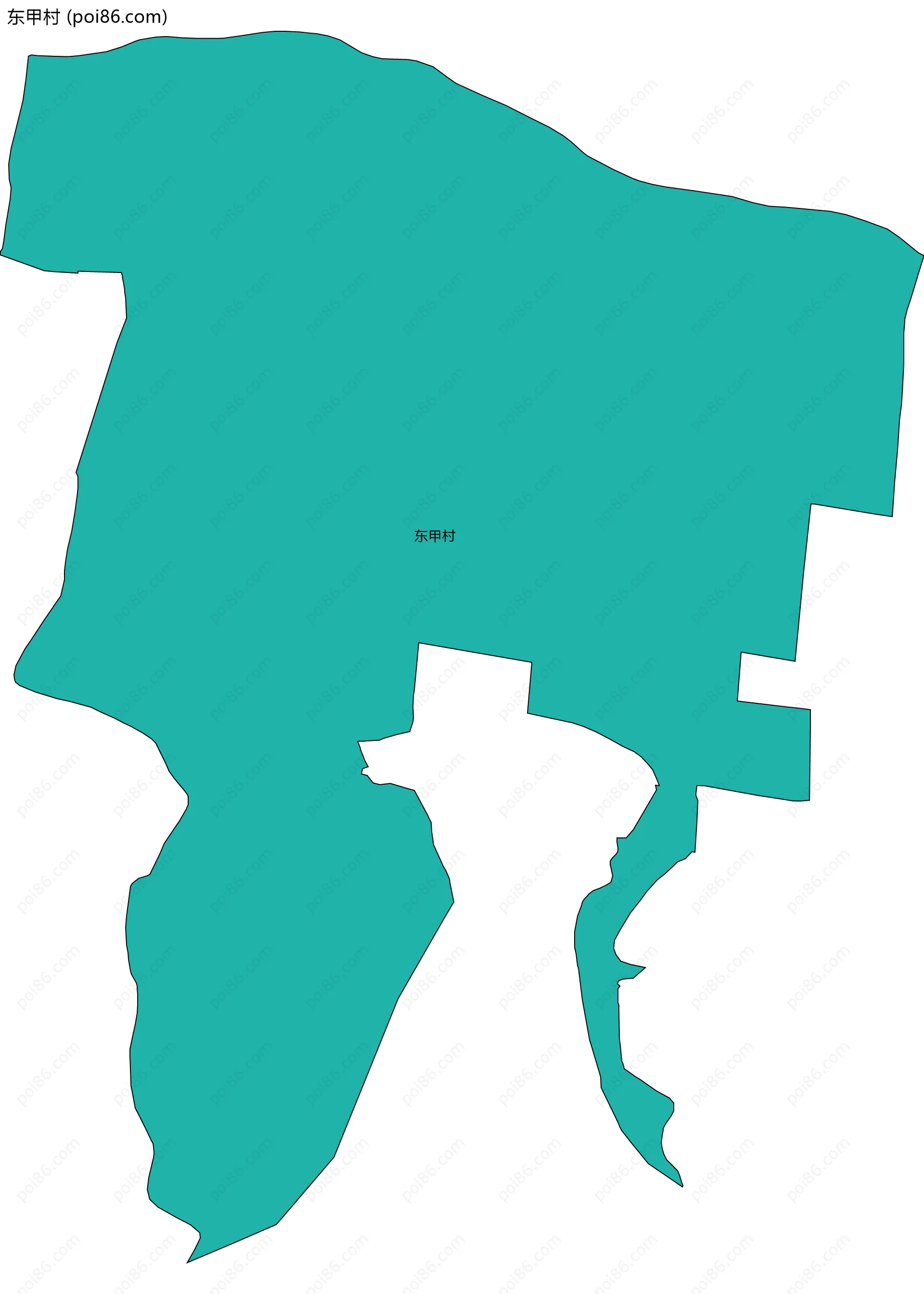 东甲村边界地图