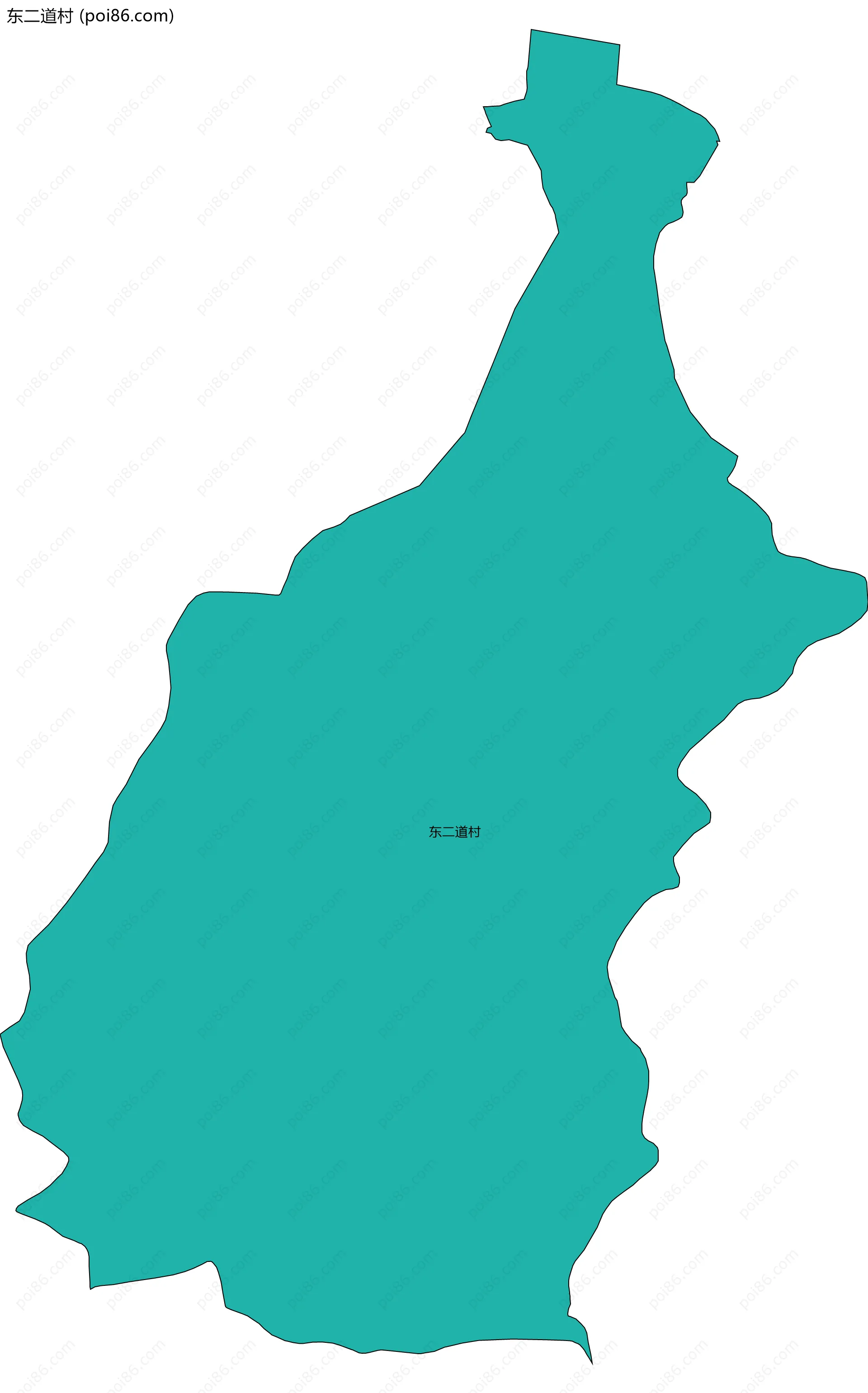 东二道村边界地图