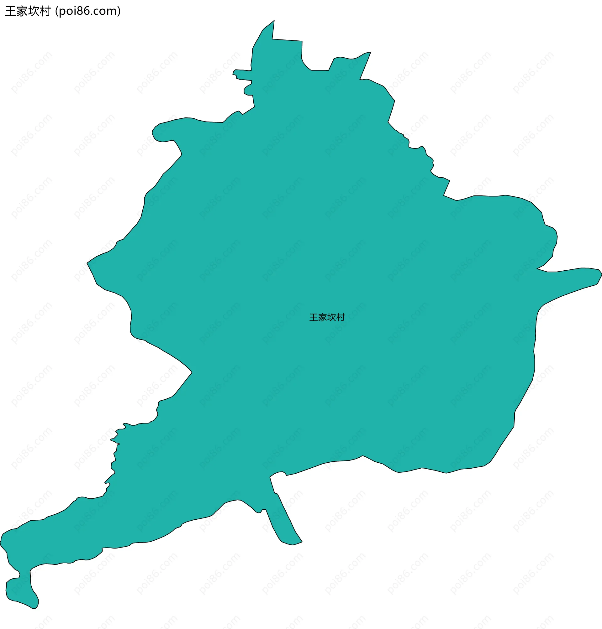 王家坎村边界地图