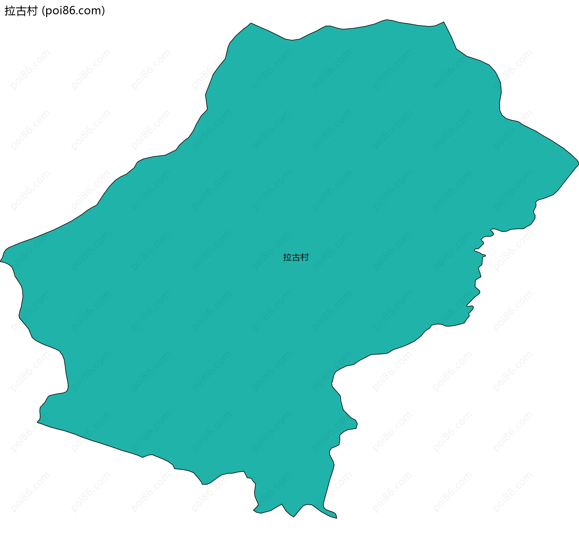 拉古村边界地图