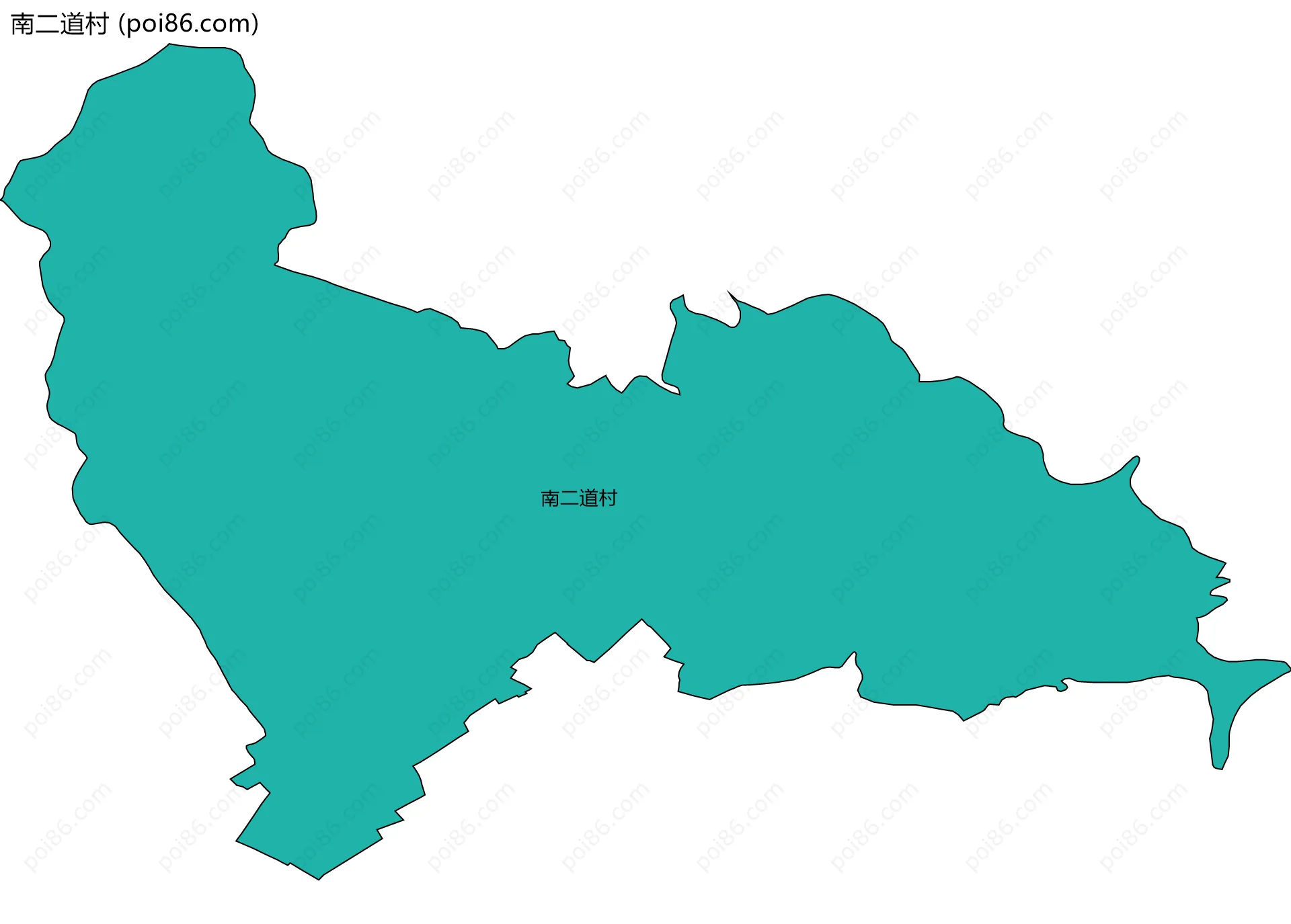 南二道村边界地图