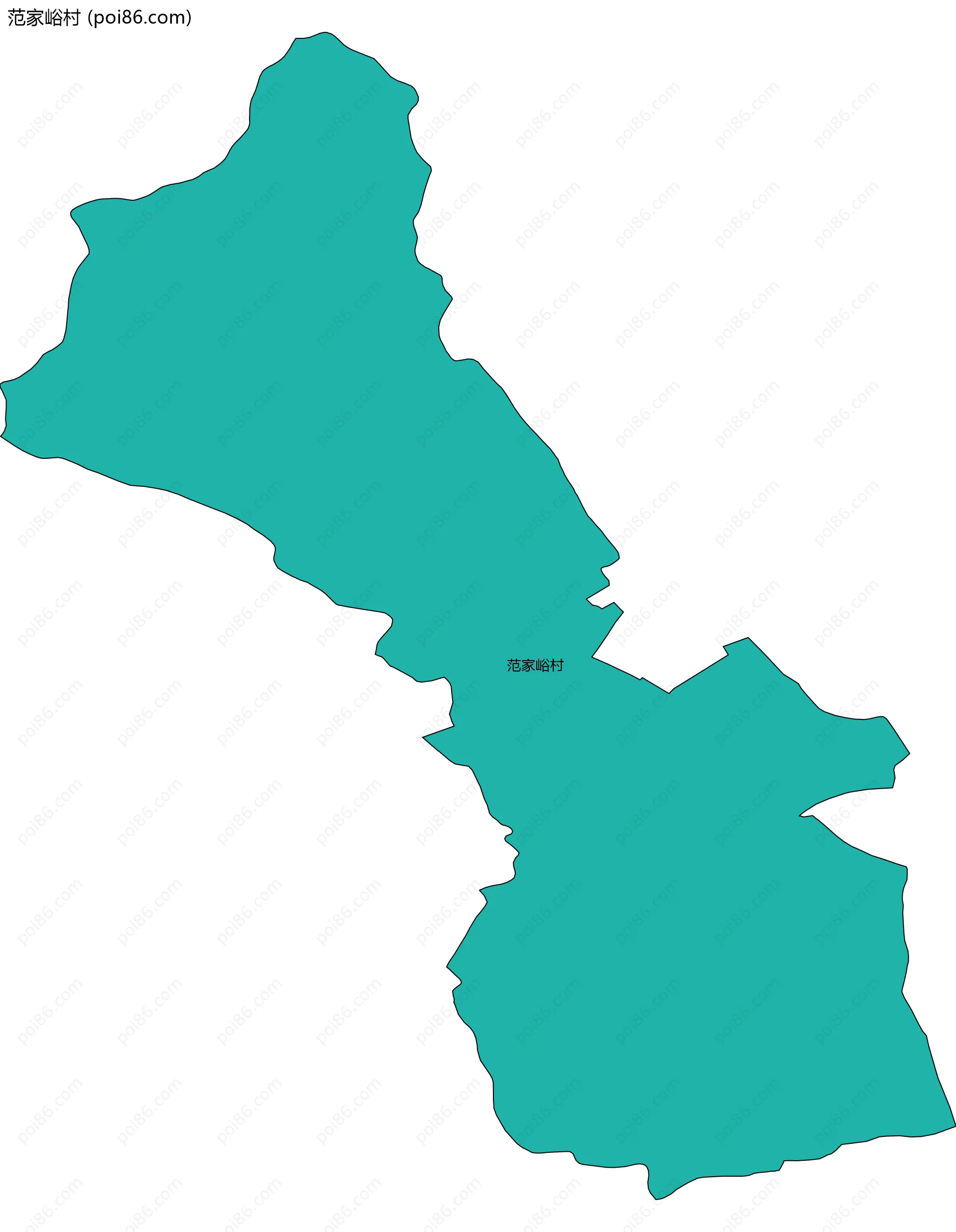 范家峪村边界地图