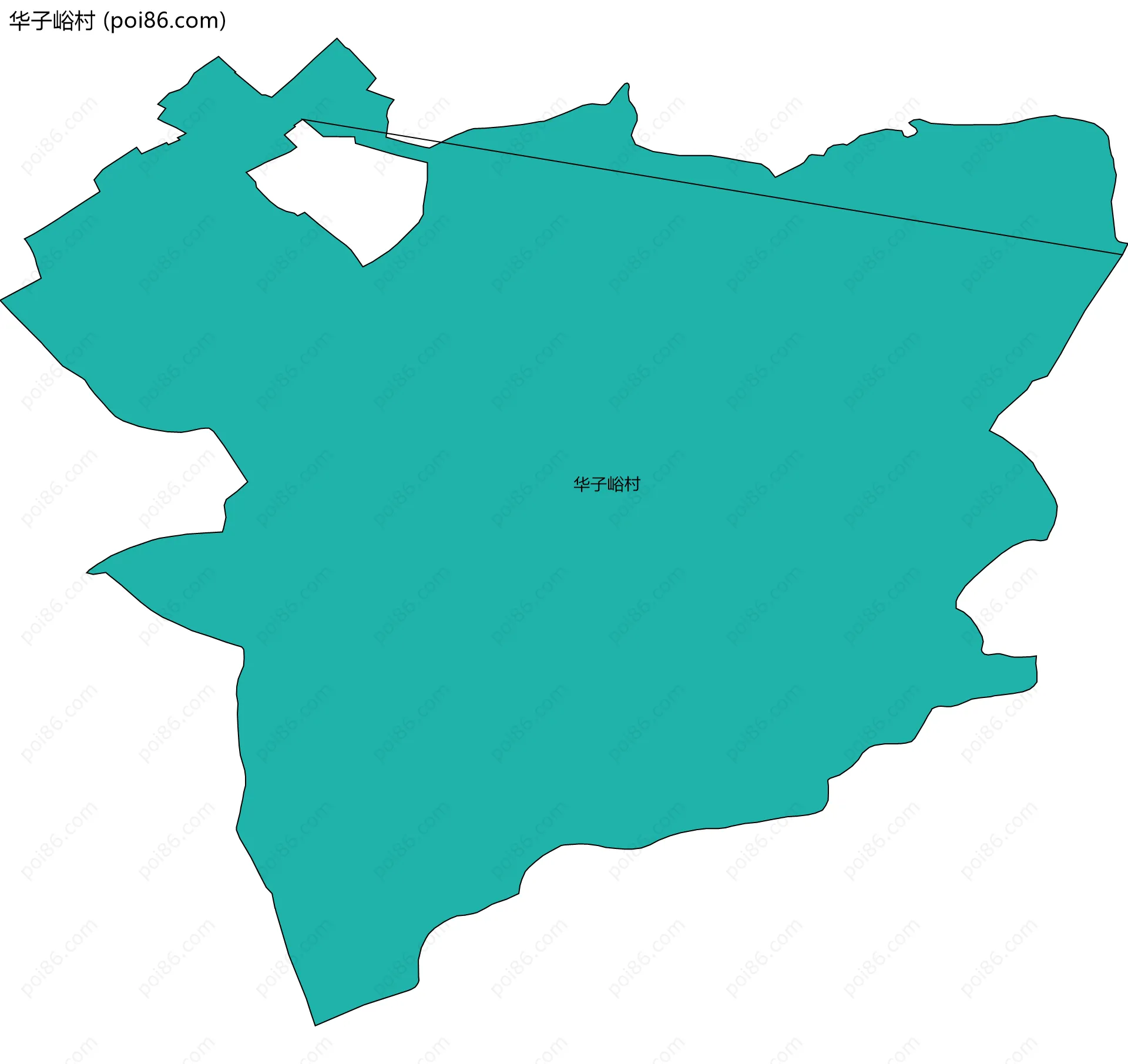 华子峪村边界地图