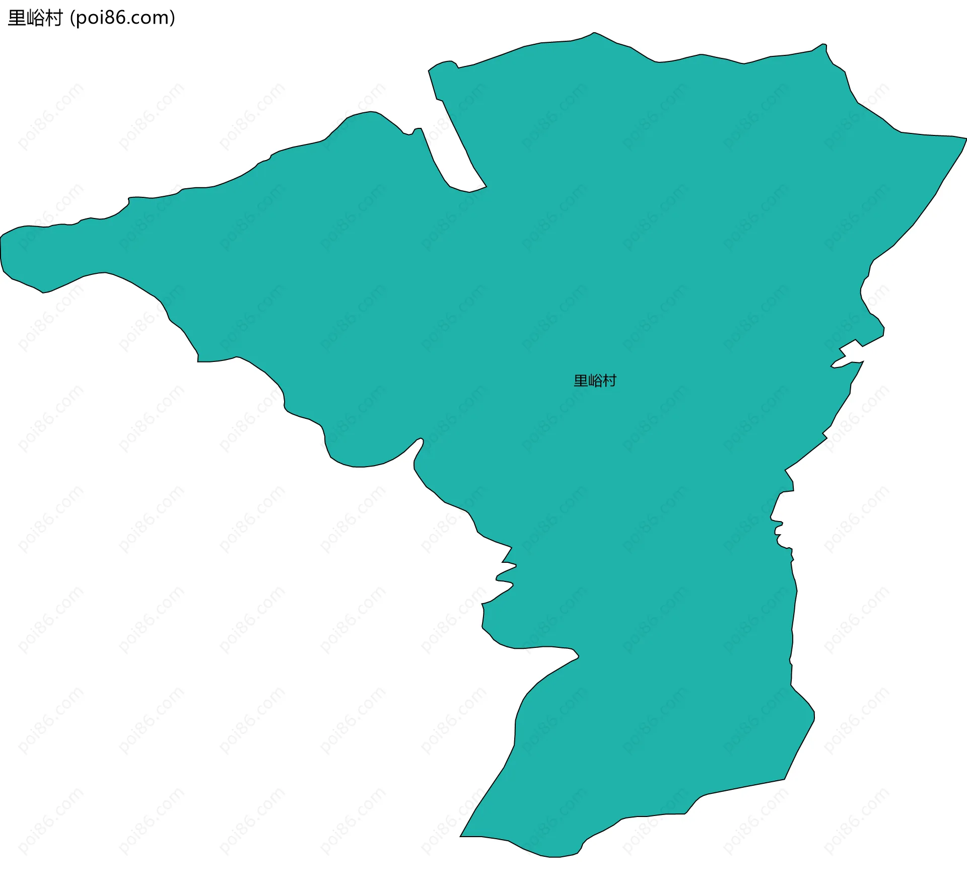 里峪村边界地图