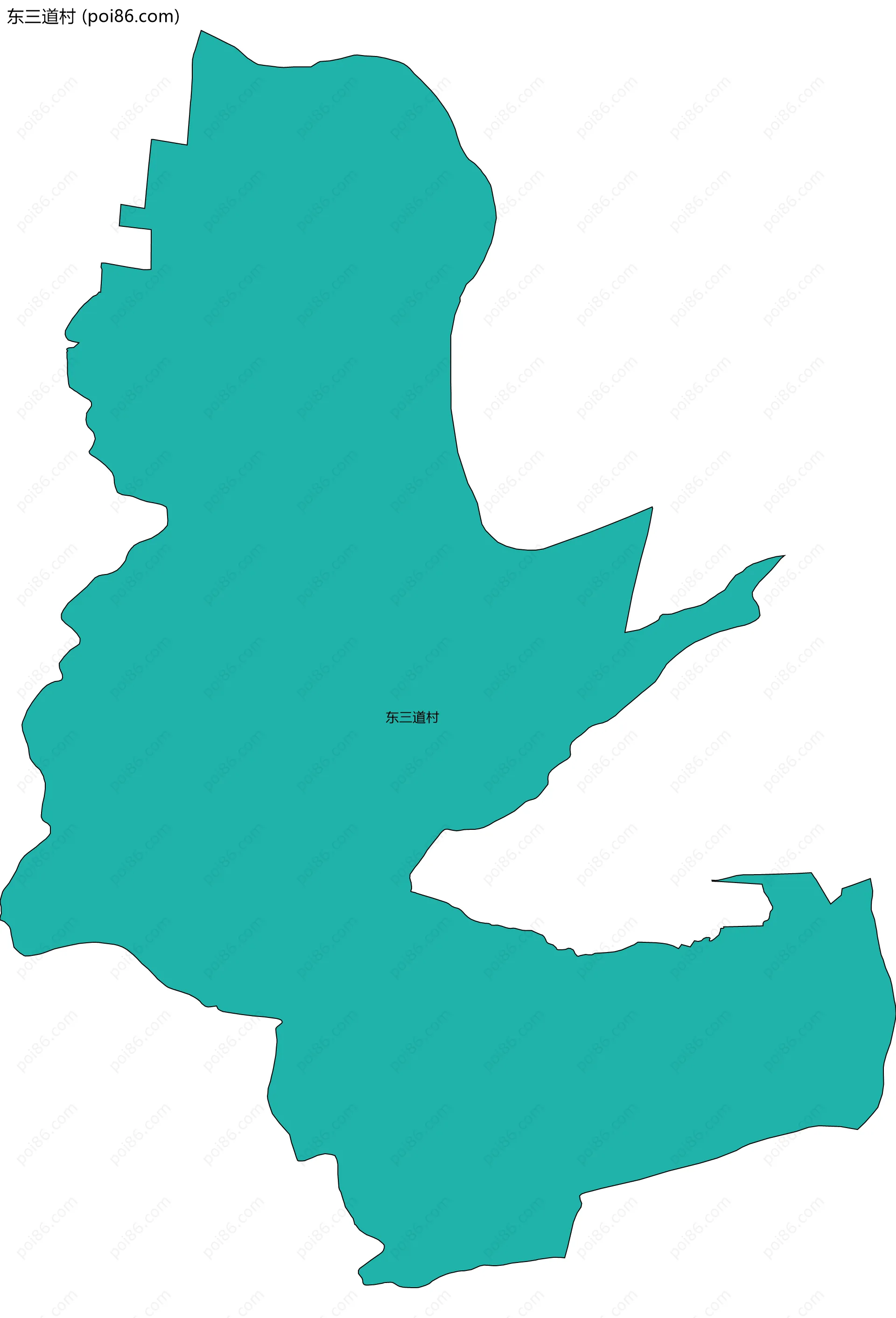 东三道村边界地图