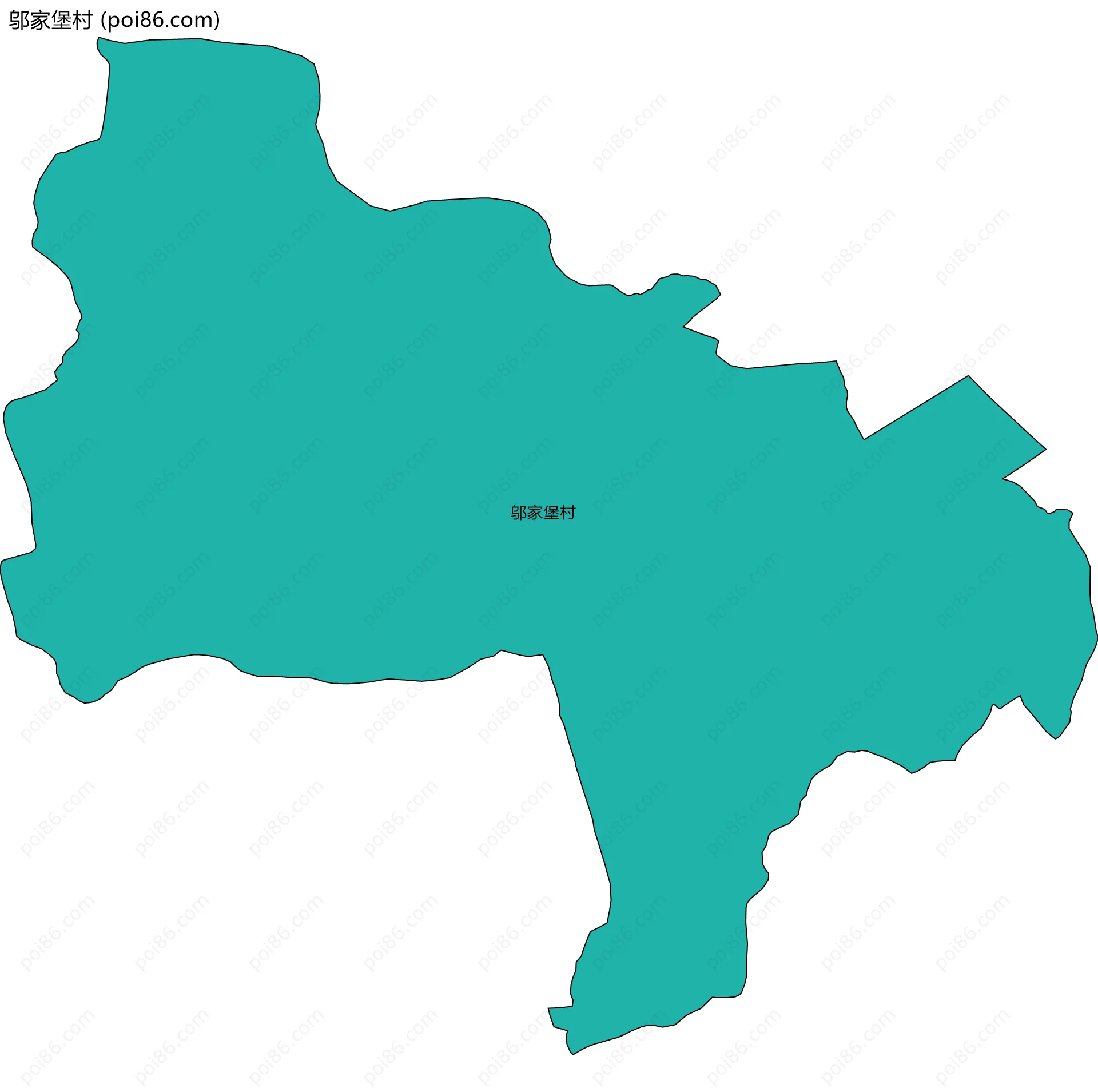 邬家堡村边界地图