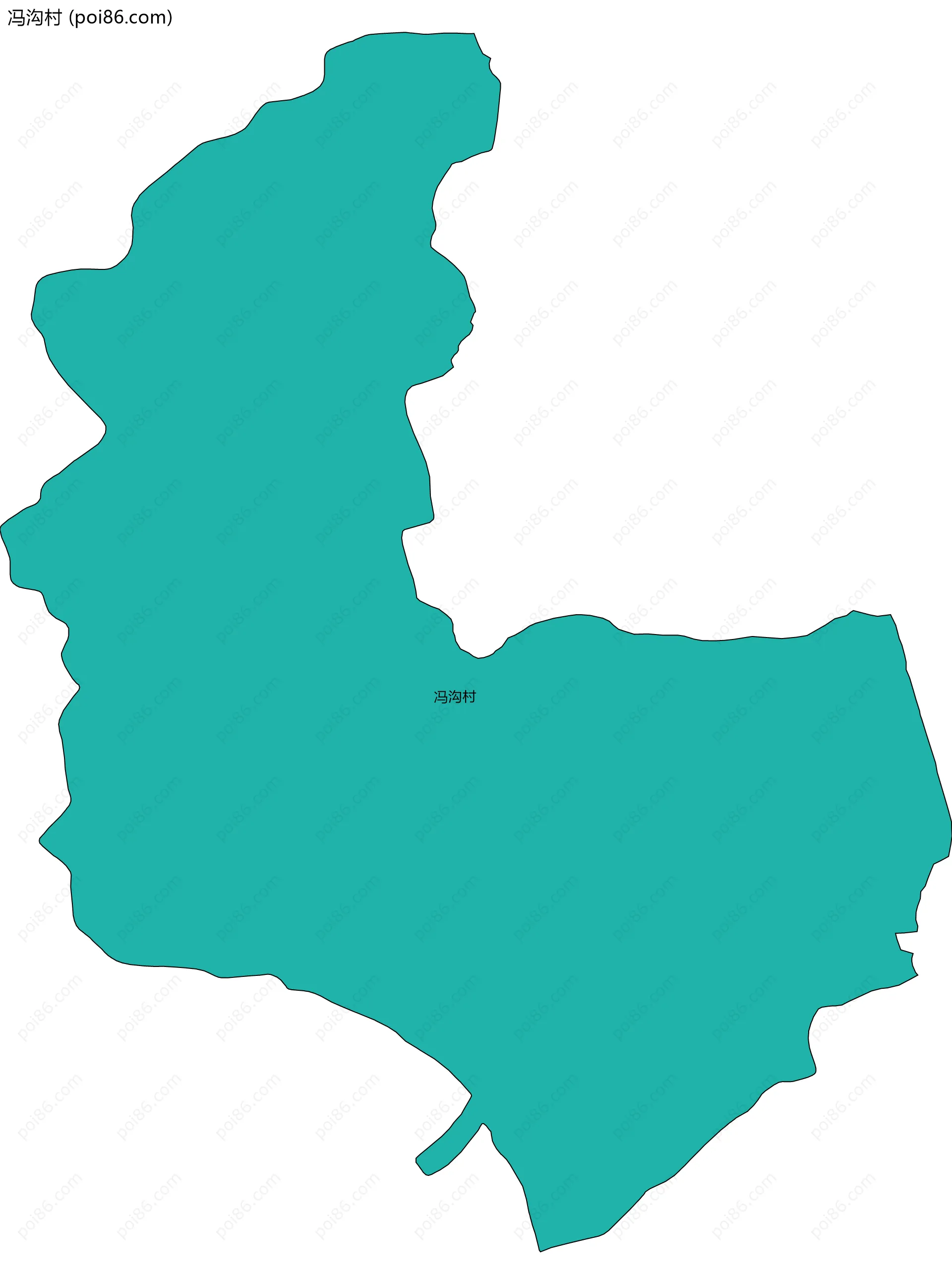 冯沟村边界地图