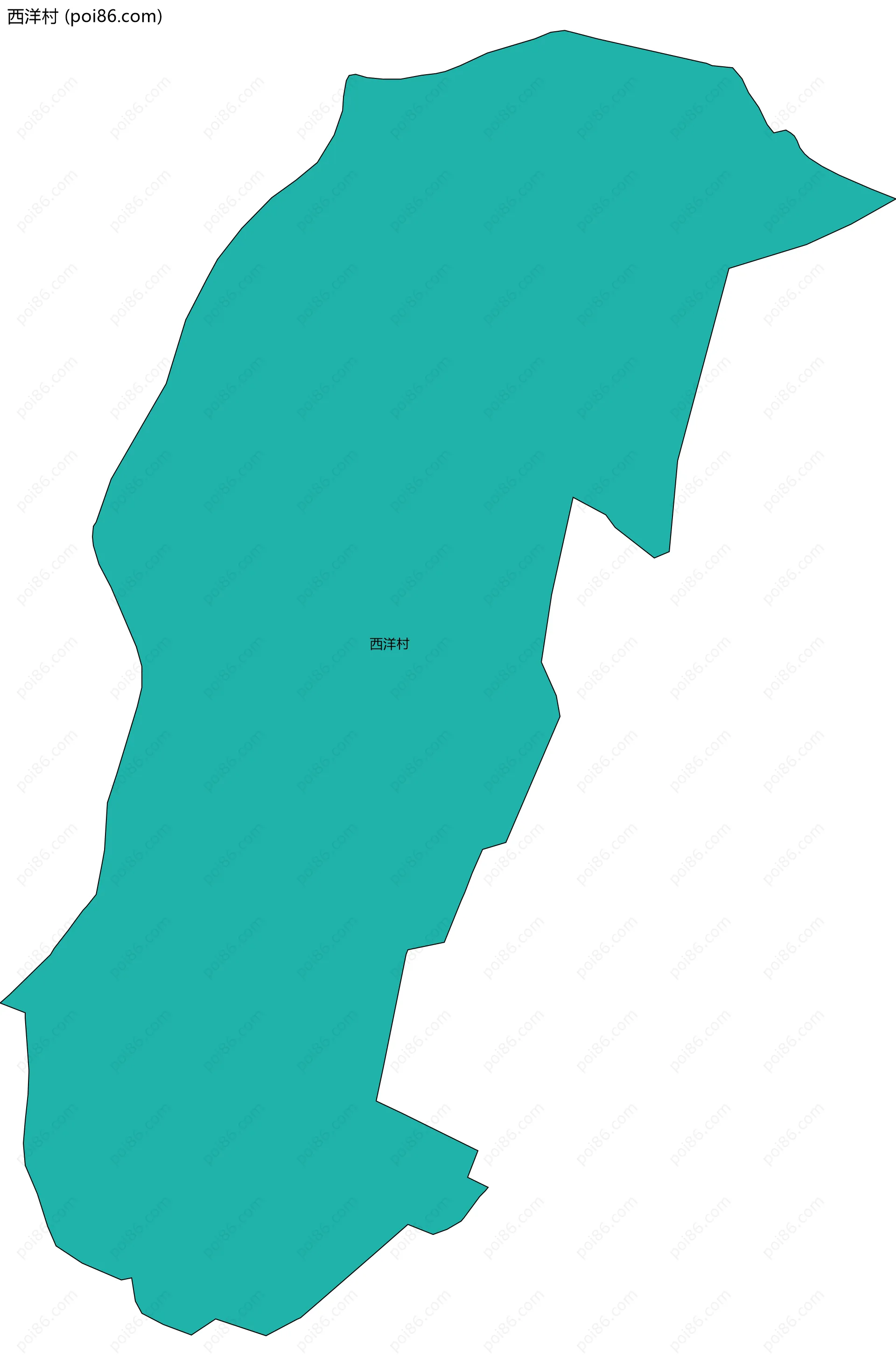 西洋村边界地图
