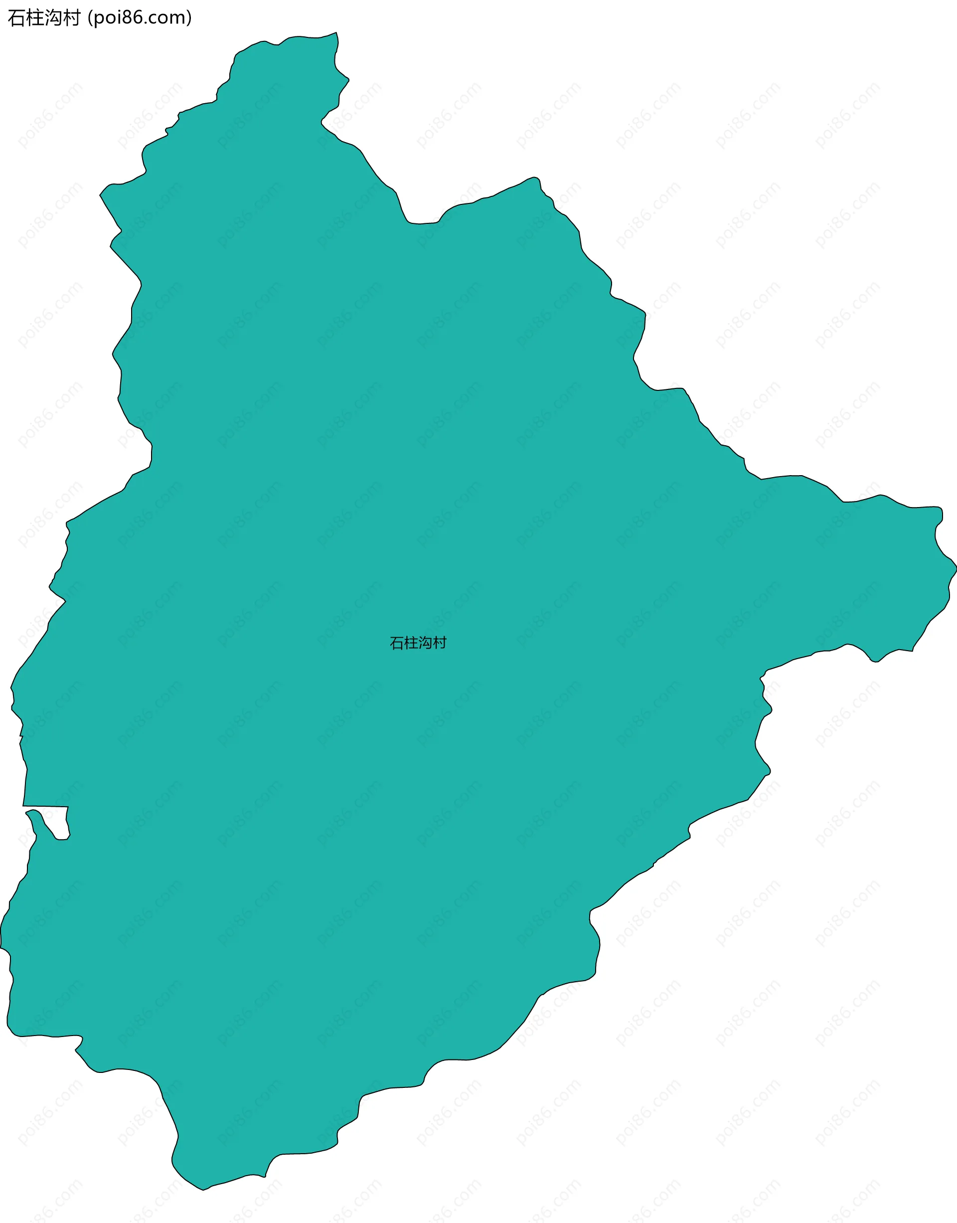 石柱沟村边界地图