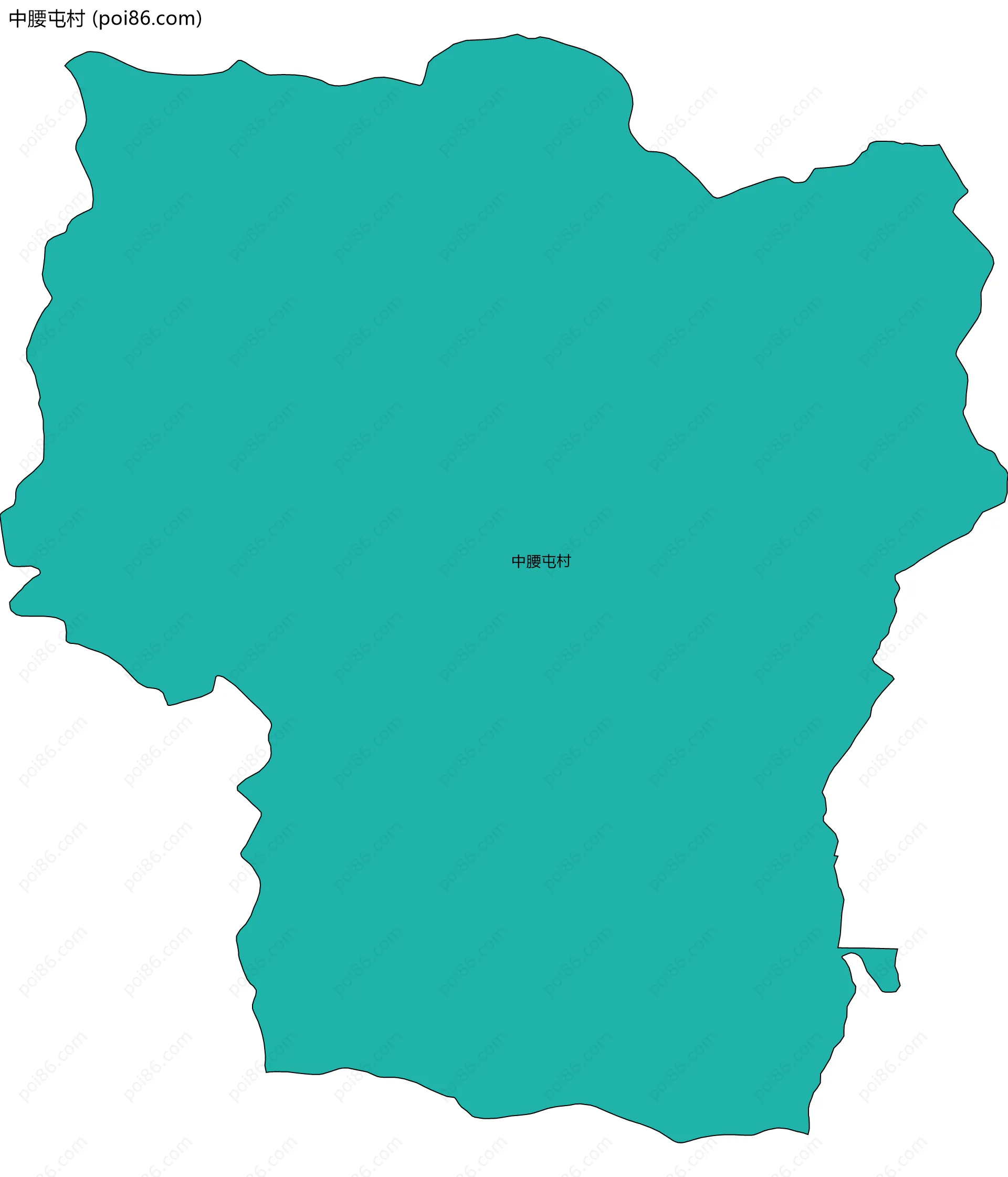 中腰屯村边界地图