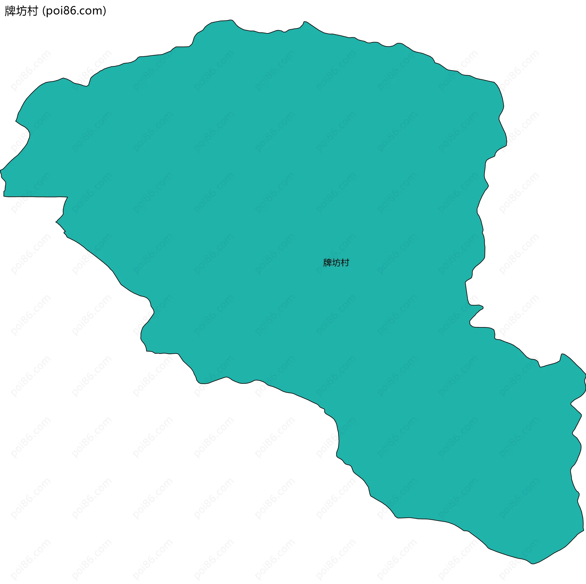 牌坊村边界地图