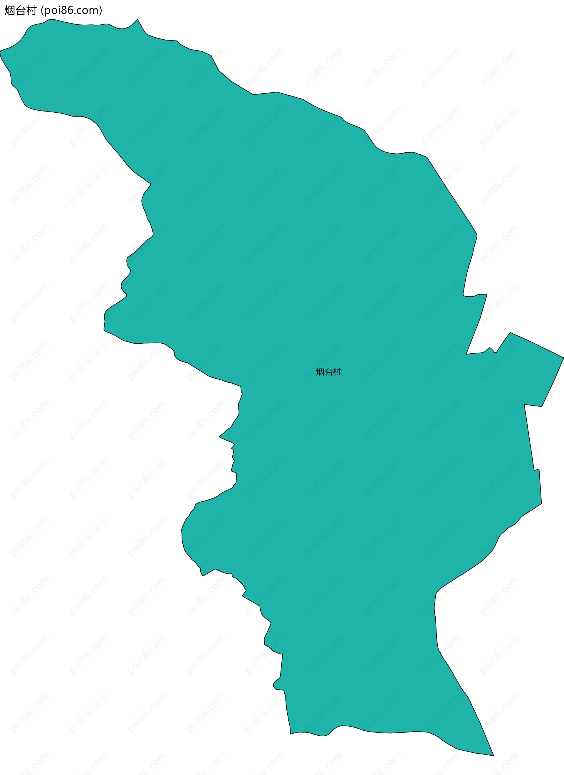 烟台村边界地图