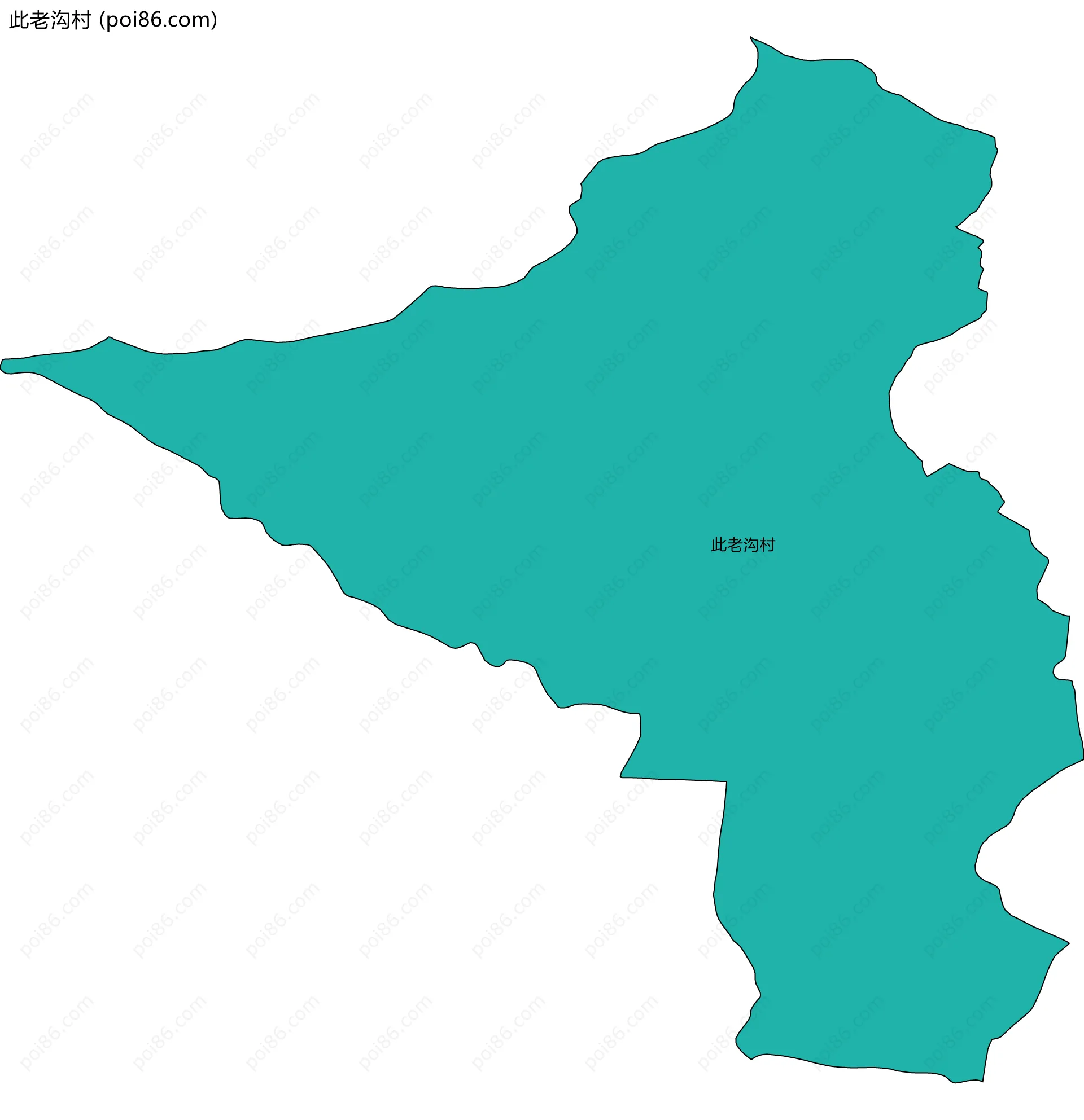 此老沟村边界地图