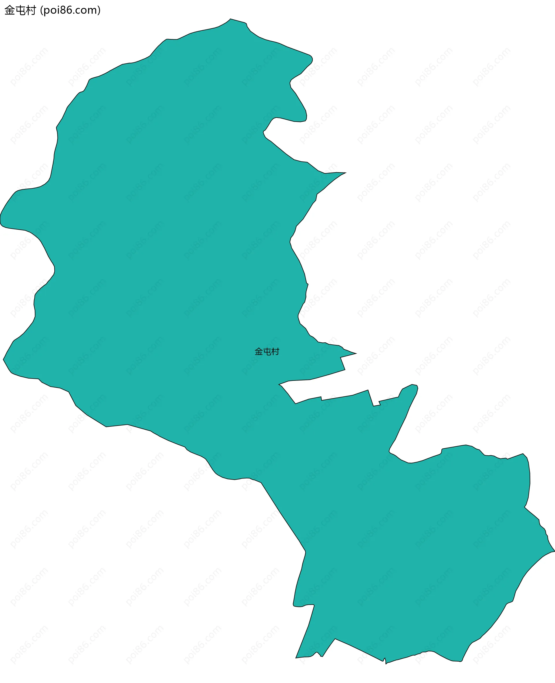 金屯村边界地图