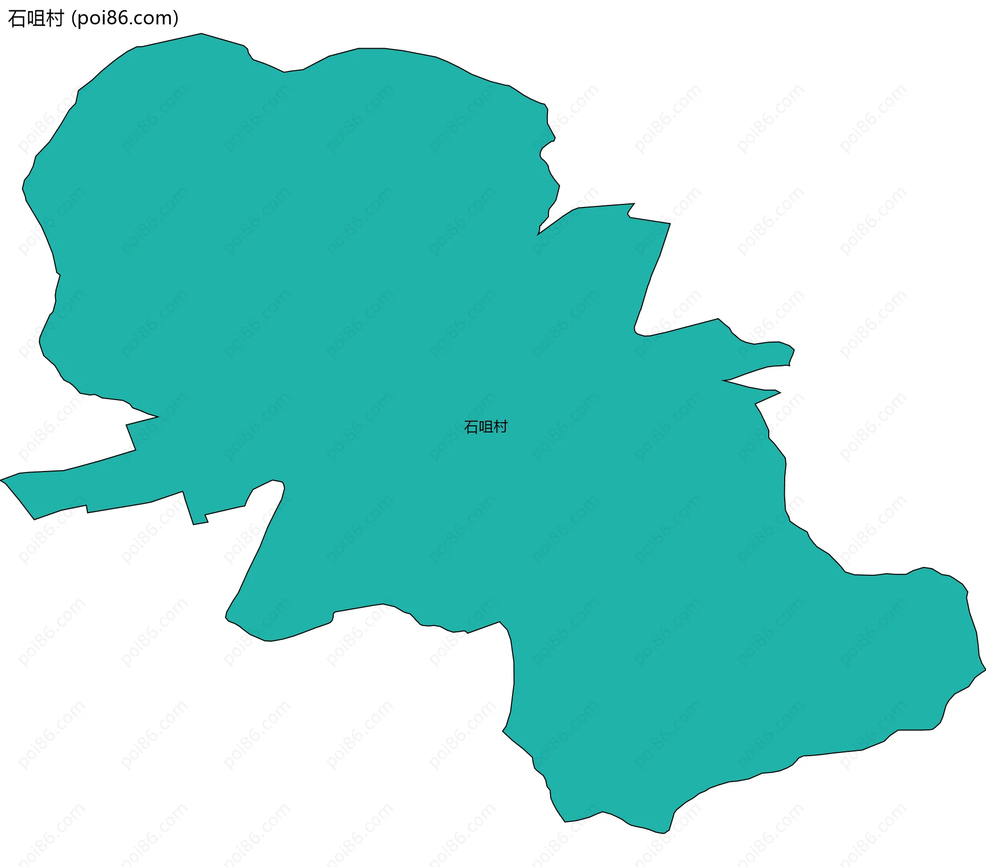 石咀村边界地图