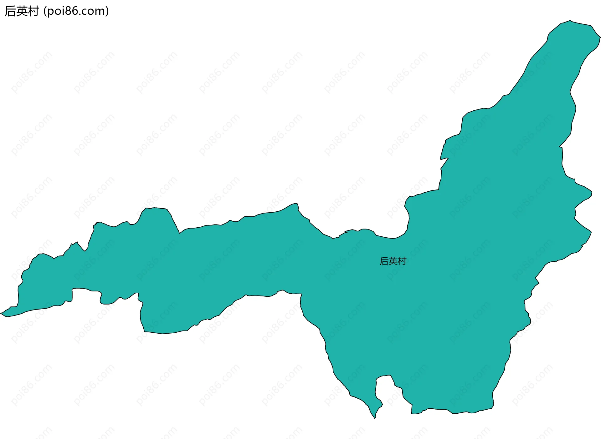后英村边界地图