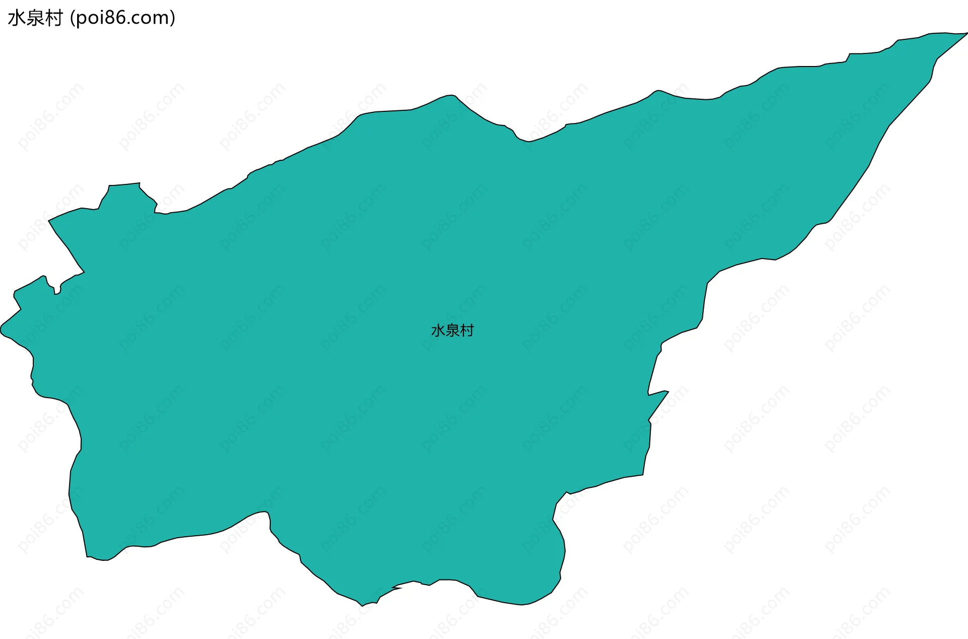 水泉村边界地图