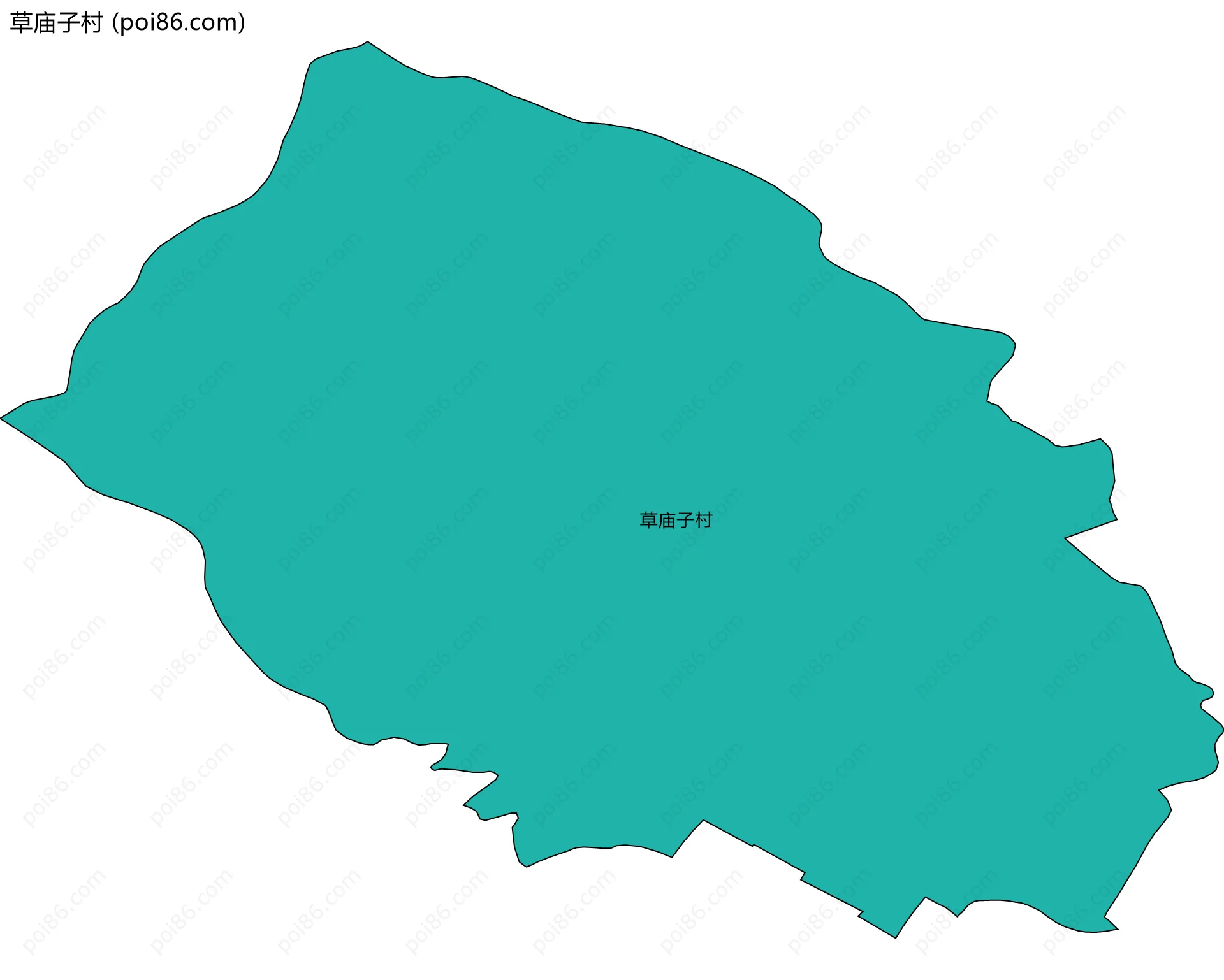 草庙子村边界地图