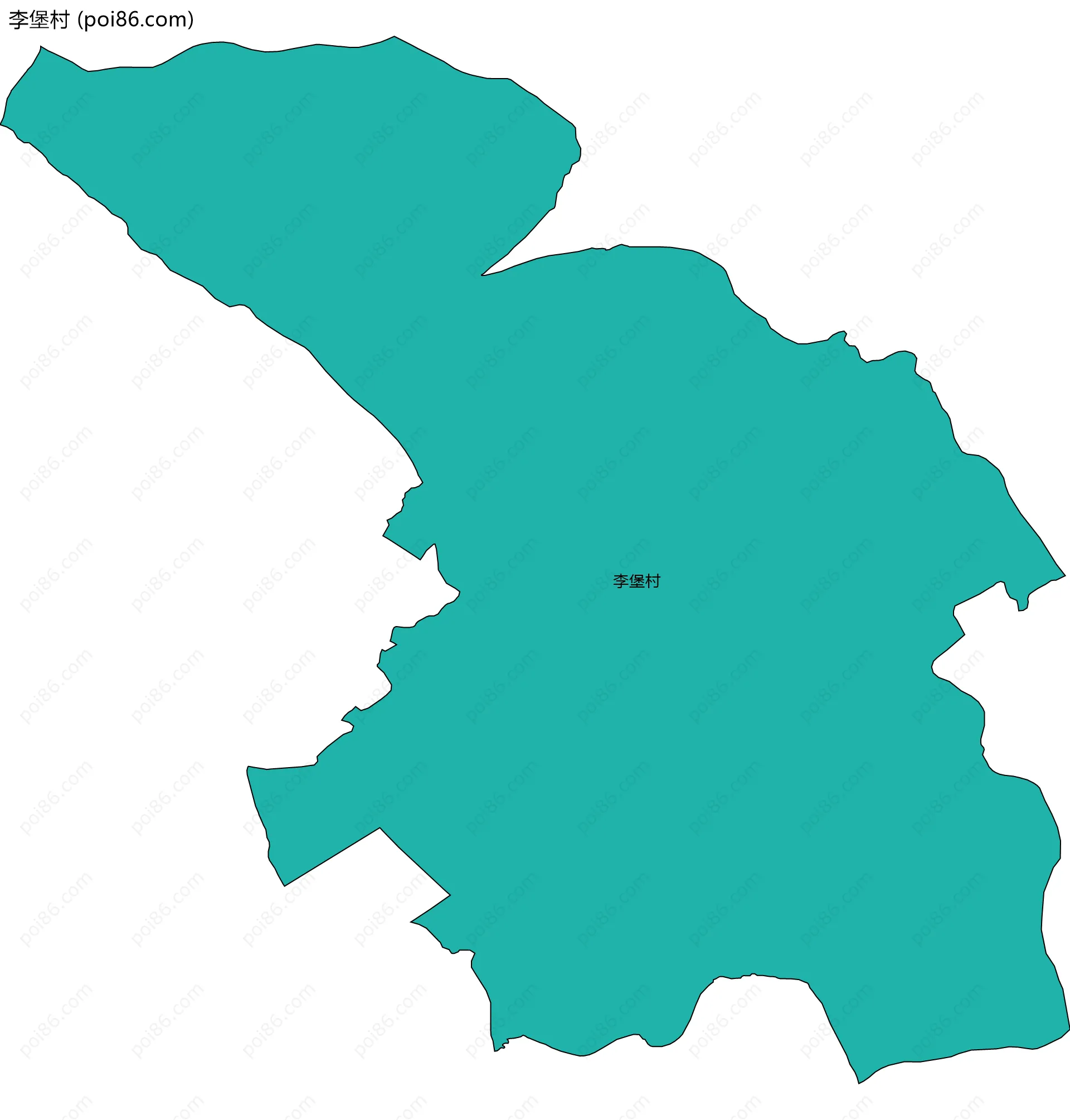 李堡村边界地图