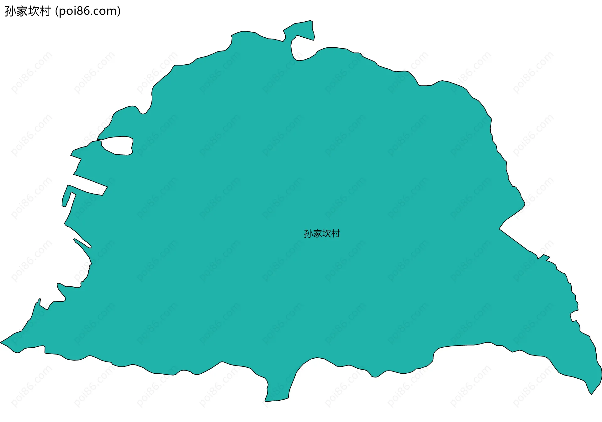 孙家坎村边界地图